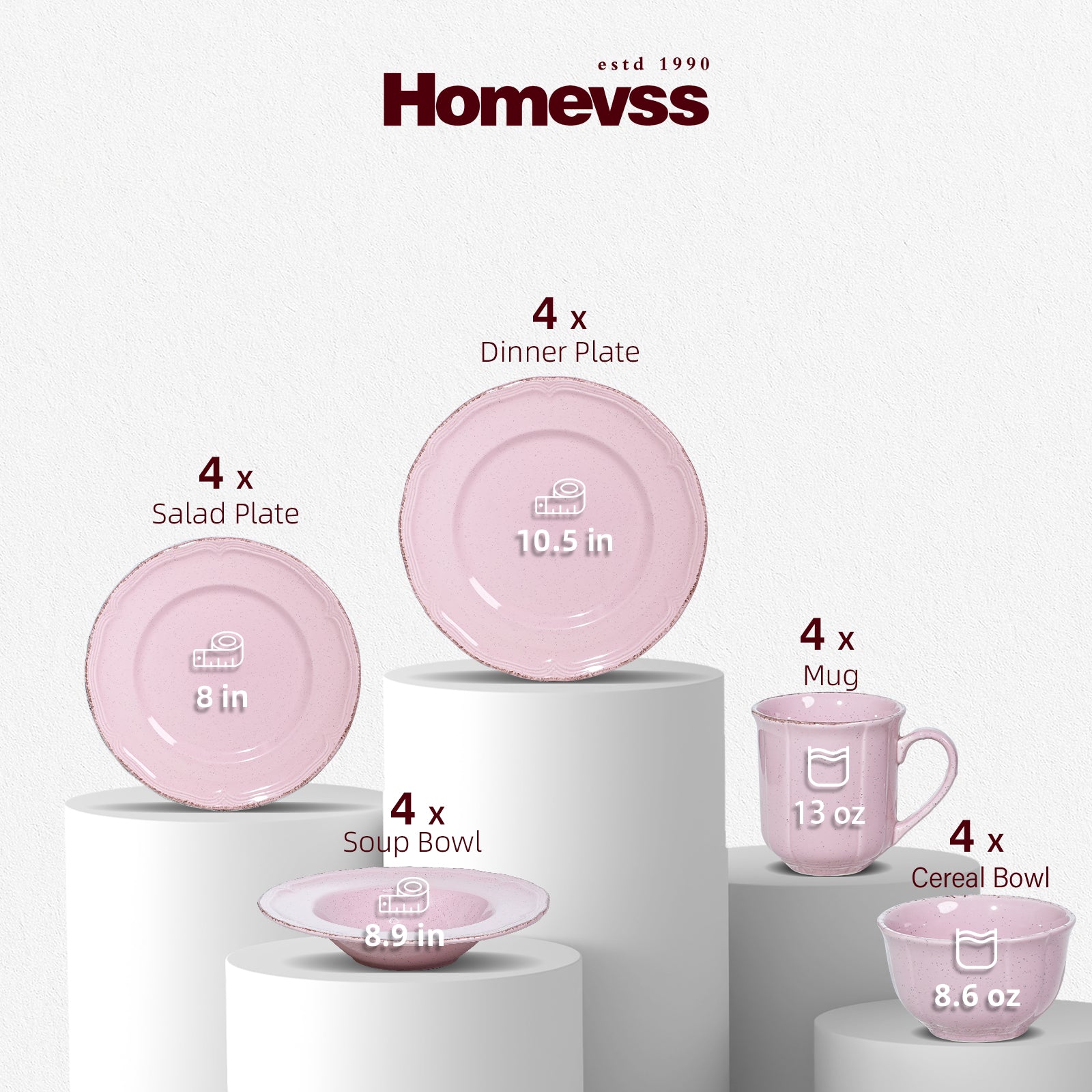 French Countryside Stoneware Dinnerware Set,HW