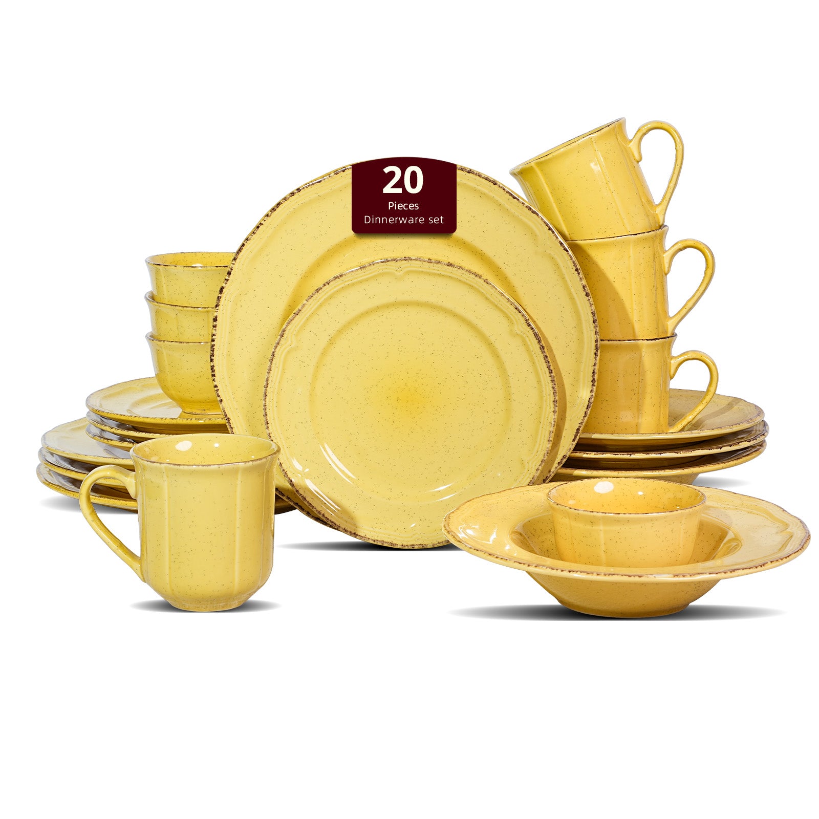 French Countryside Stoneware Dinnerware Set,HW