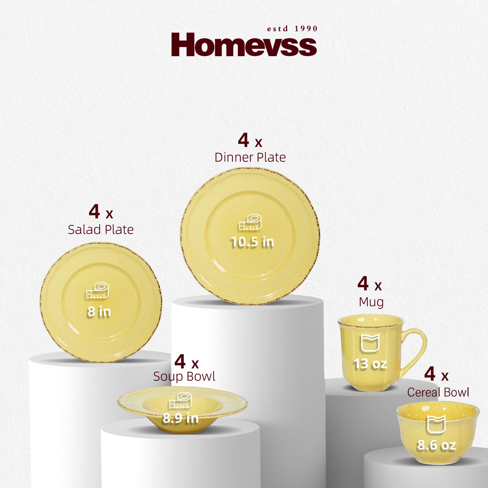 French Countryside Stoneware Dinnerware Set,HW