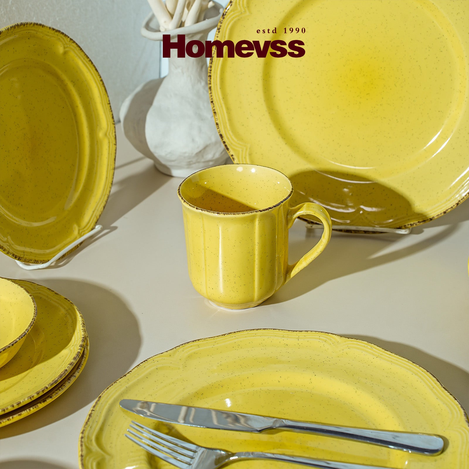 French Countryside Stoneware Dinnerware Set,HW