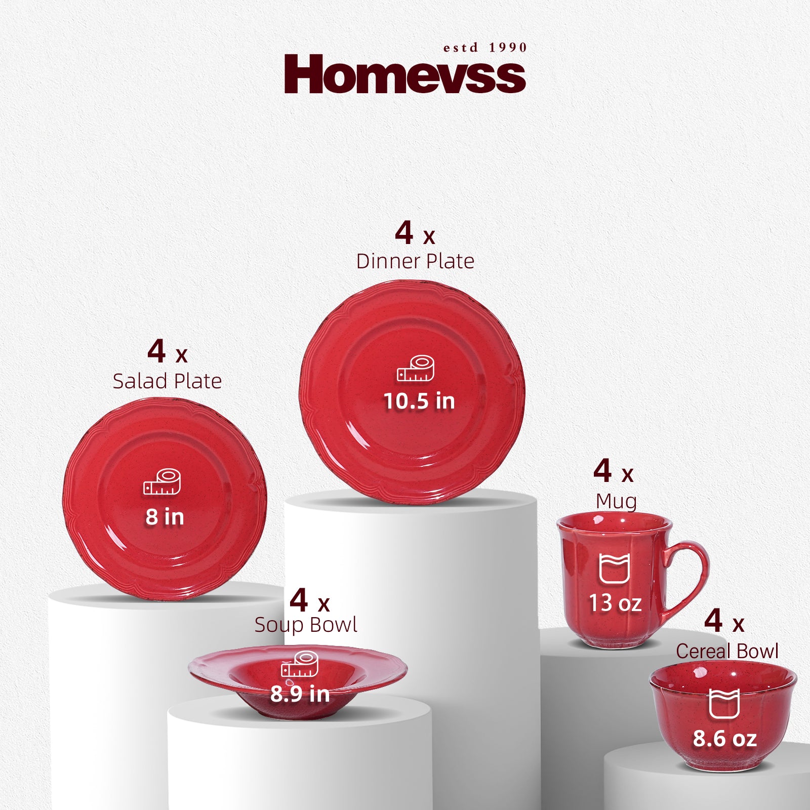 French Countryside Stoneware Dinnerware Set,HW