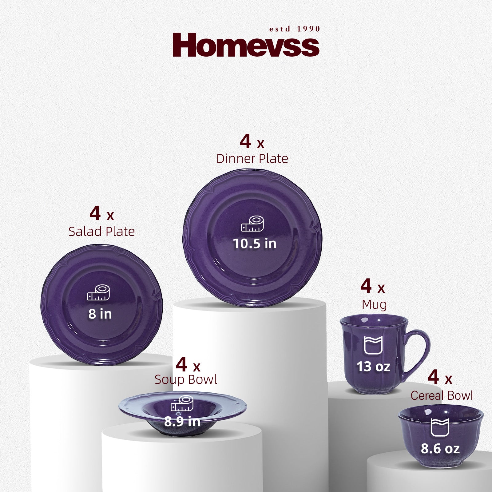 French Countryside Stoneware Dinnerware Set,HW