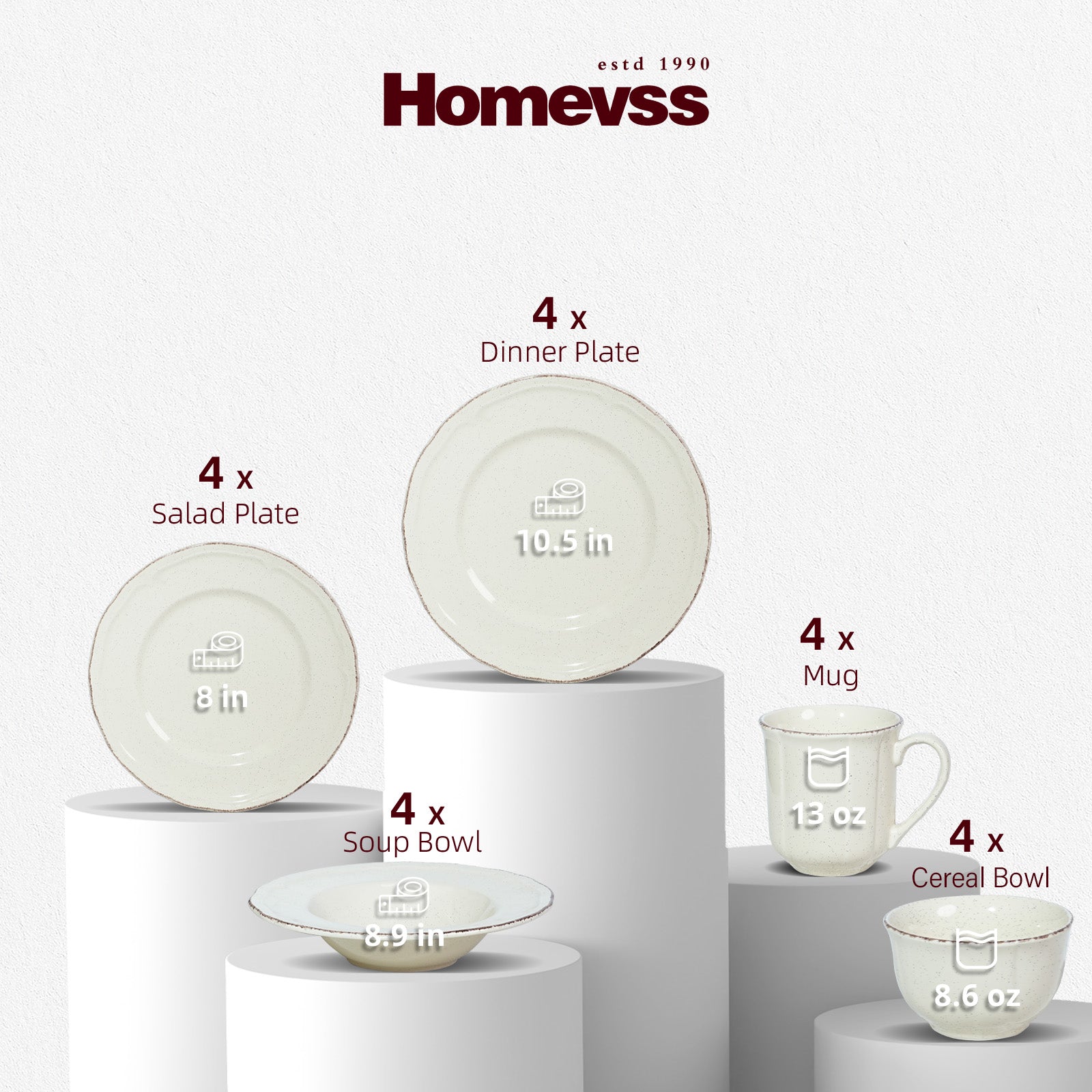 French Countryside Stoneware Dinnerware Set,HW