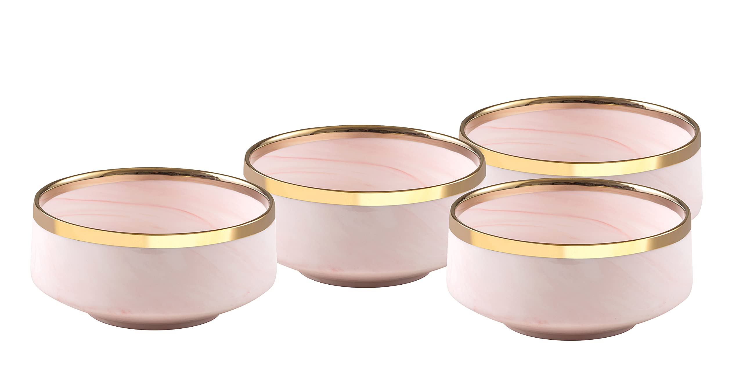 Artisan Marbled Fine China Dinnerware Set,Gold-Rim