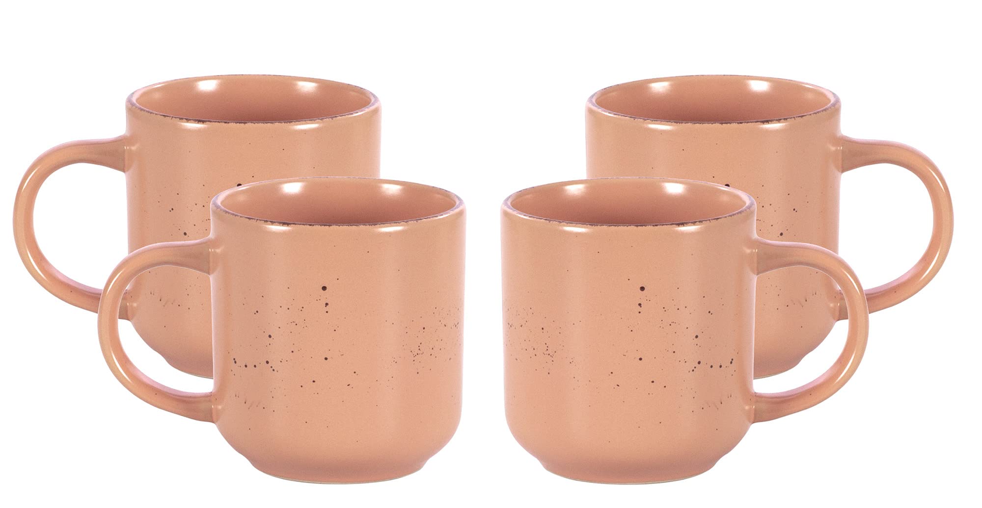 Nordic Rising-Rim Speckled Stoneware Dinnerware Set