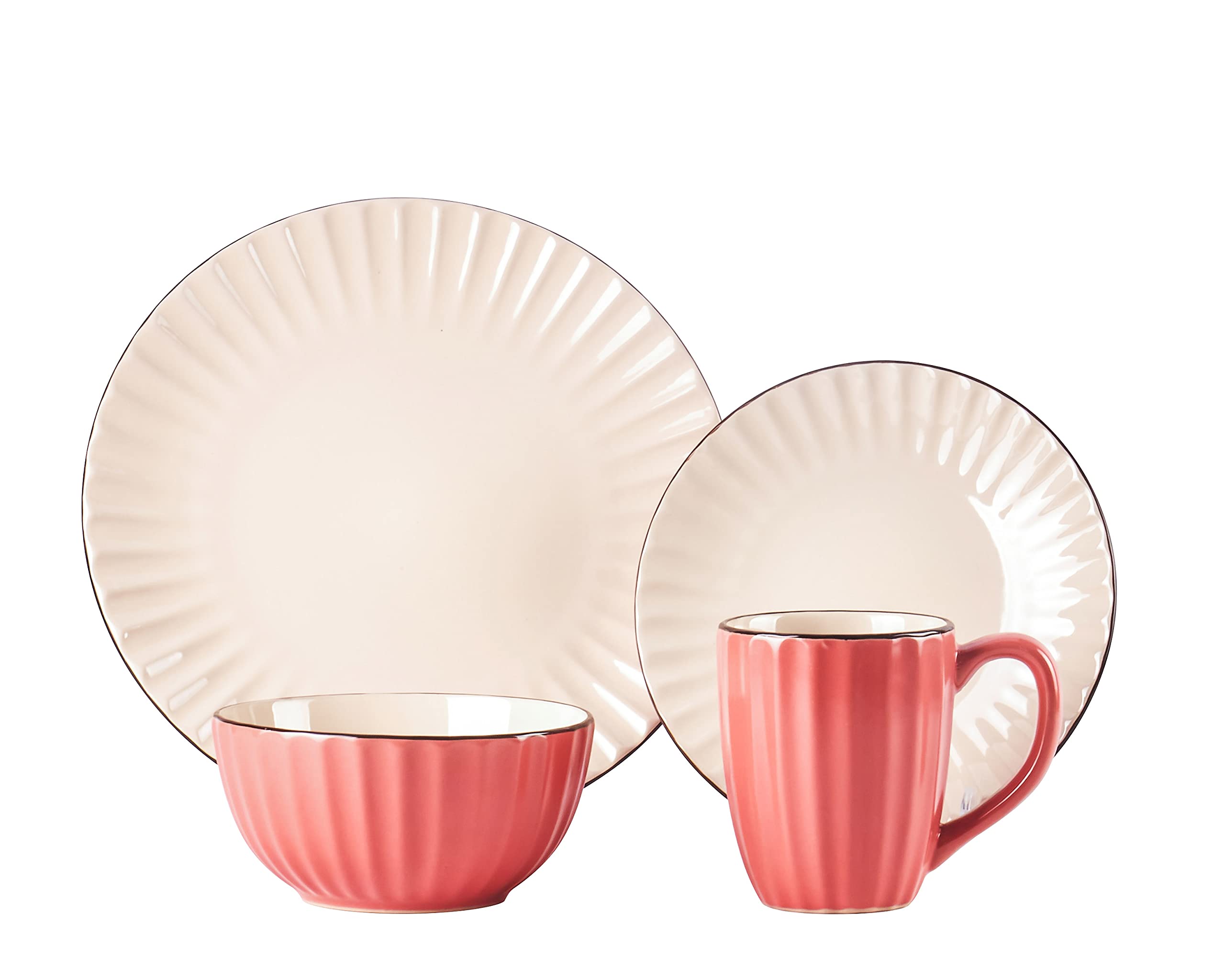 Osita Strip Stoneware Dinnerware Set