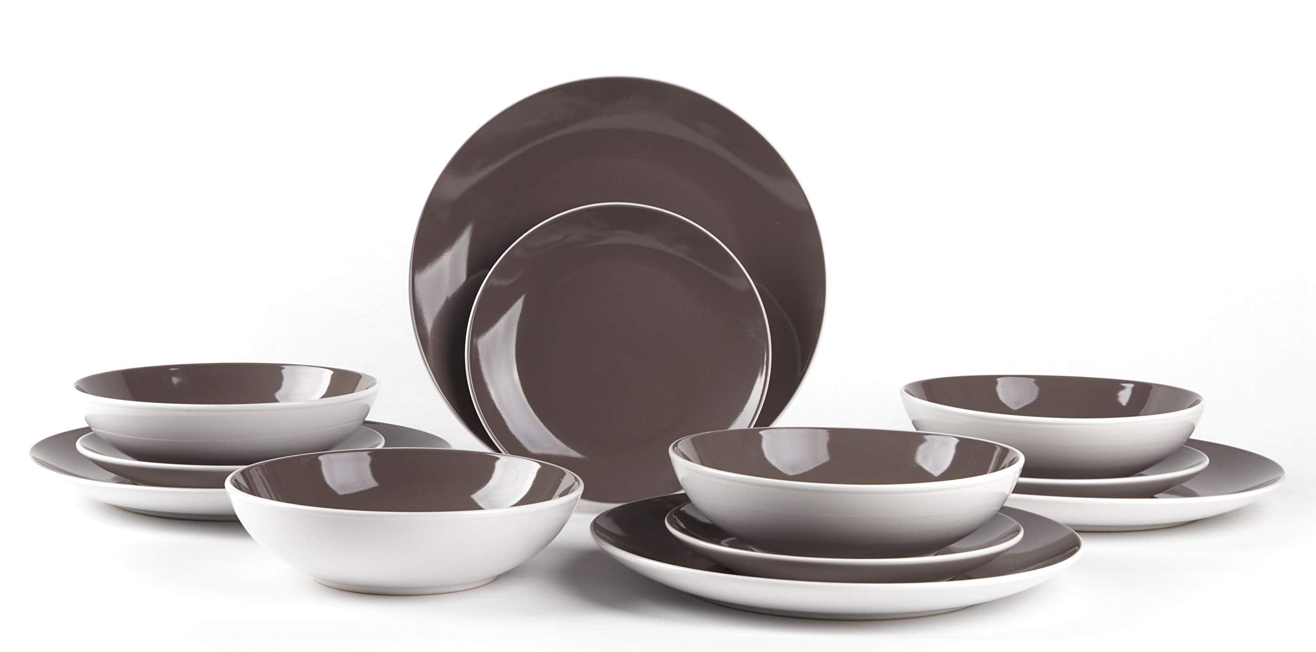 Stoneware Coupe Shape Dinnerware Set