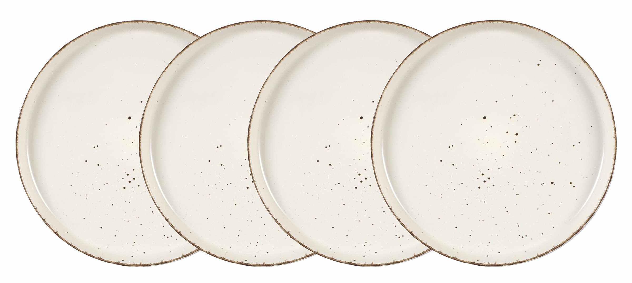 Nordic Rising-Rim Speckled Stoneware Dinnerware Set