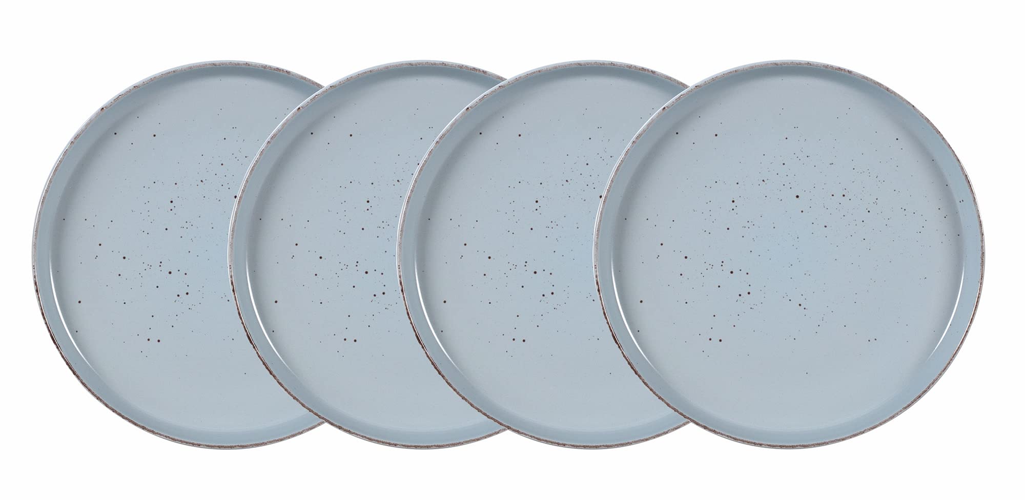 Nordic Rising-Rim Speckled Stoneware Dinnerware Set