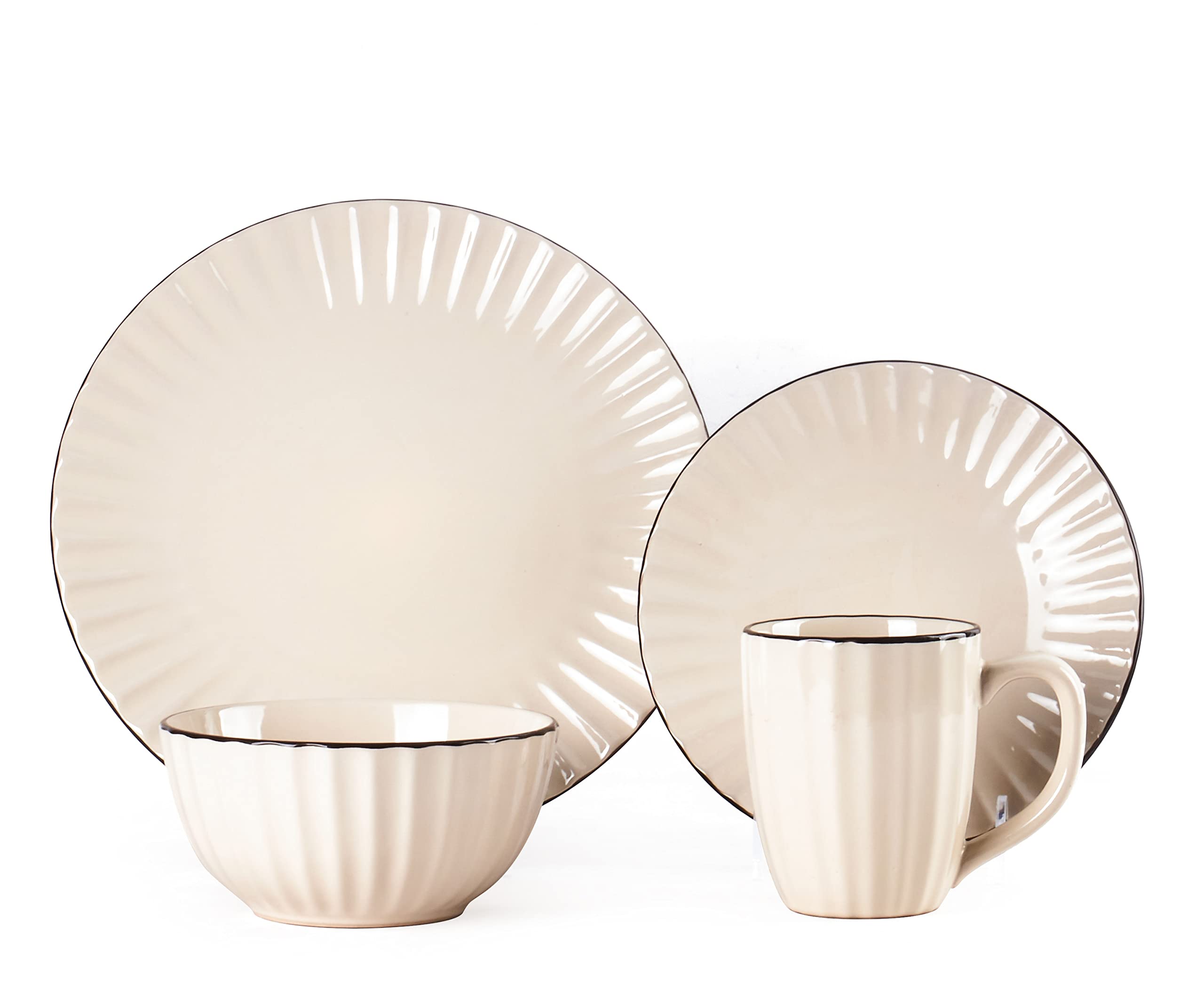 Osita Strip Stoneware Dinnerware Set