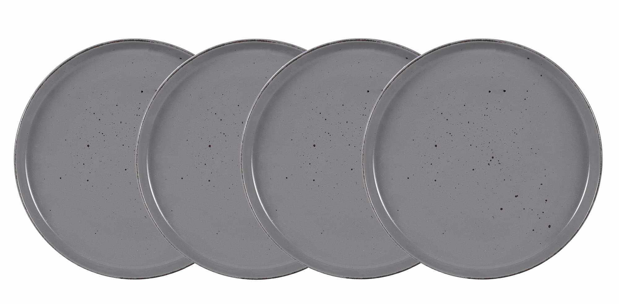 Nordic Rising-Rim Speckled Stoneware Dinnerware Set