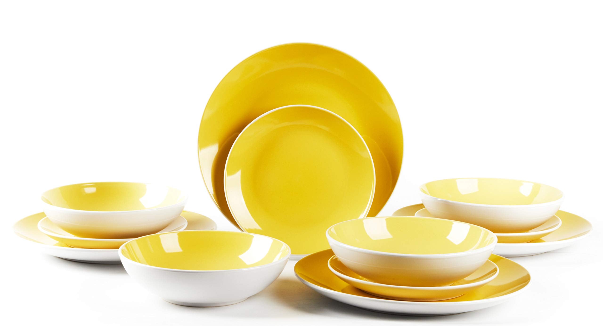 Stoneware Coupe Shape Dinnerware Set
