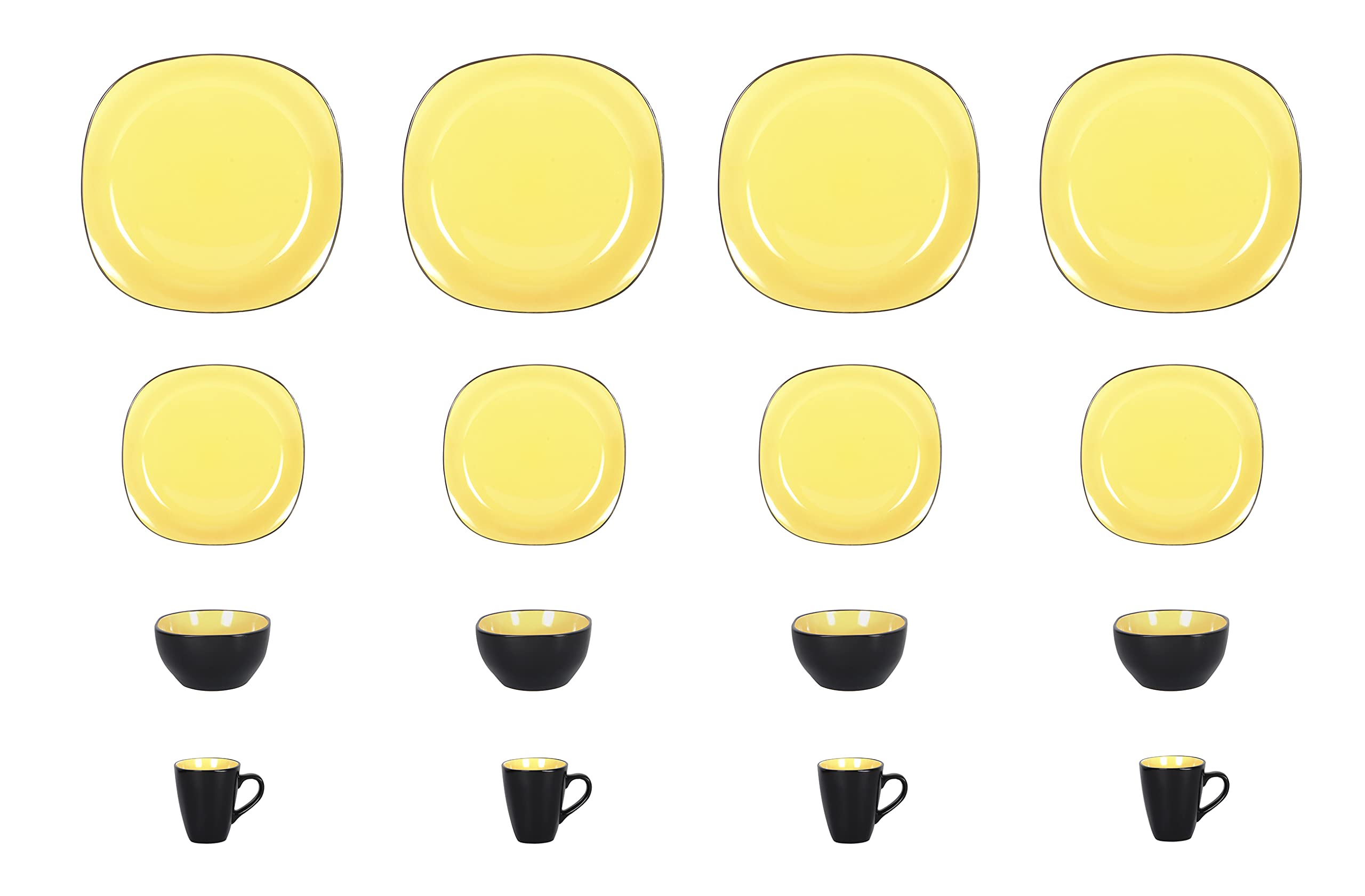 Stoneware Square Dinnerware Set,HW