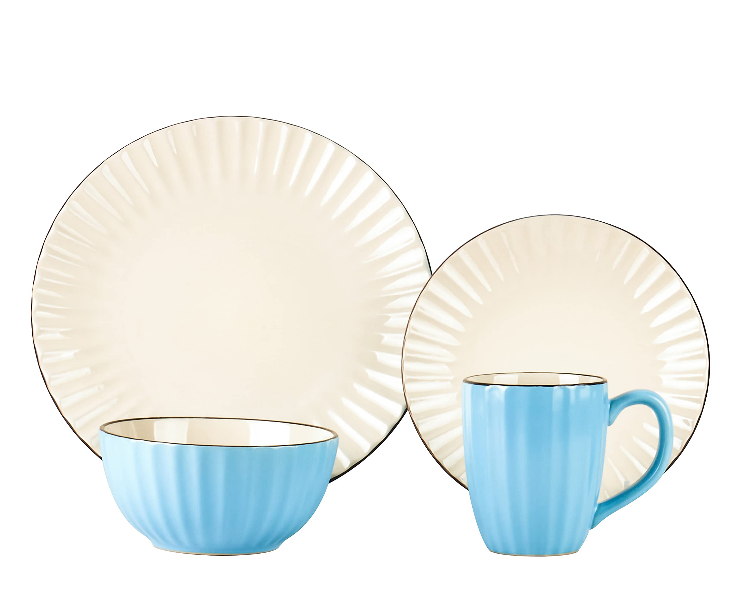 Osita Strip Stoneware Dinnerware Set