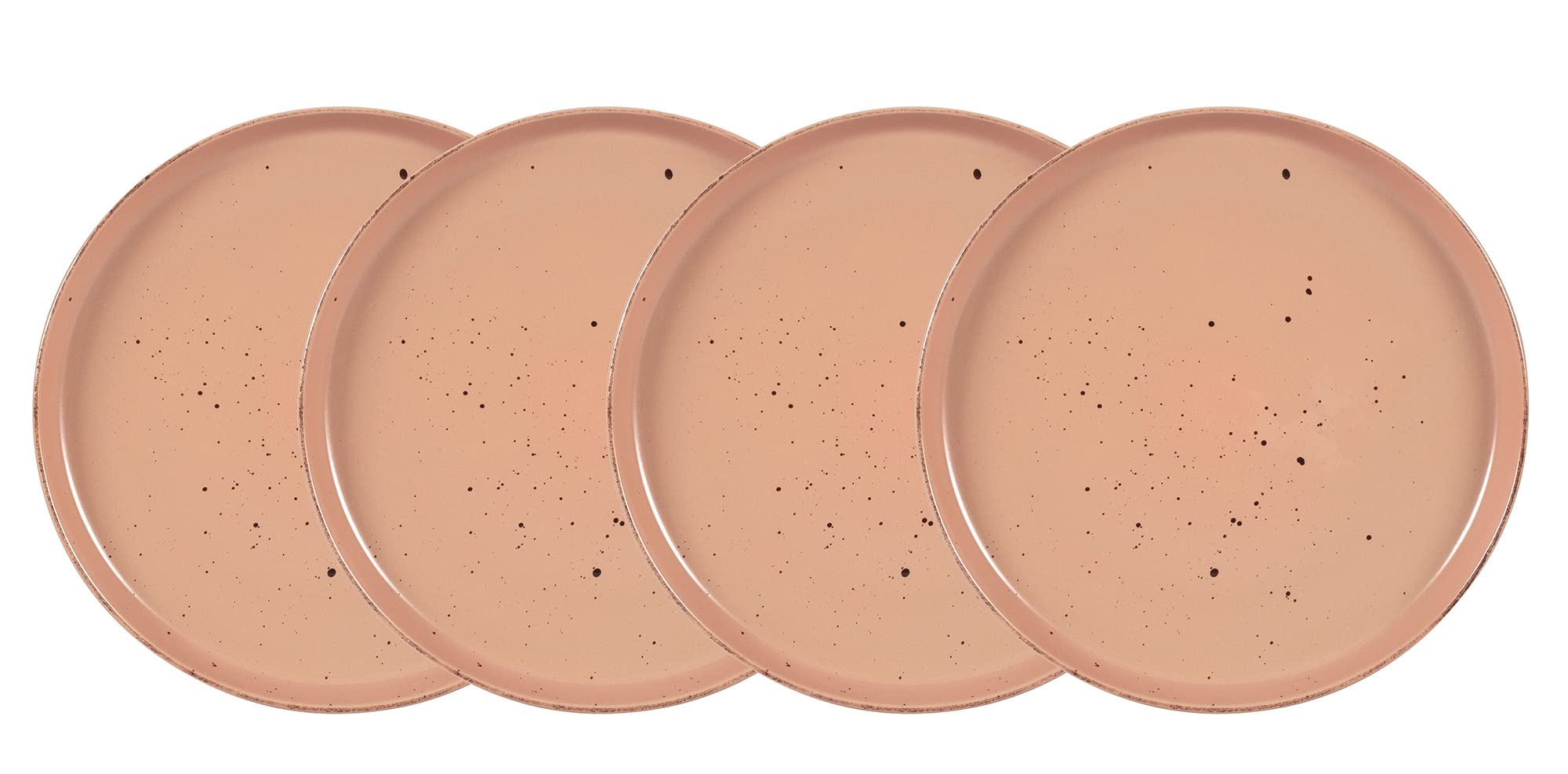 Nordic Rising-Rim Speckled Stoneware Dinnerware Set
