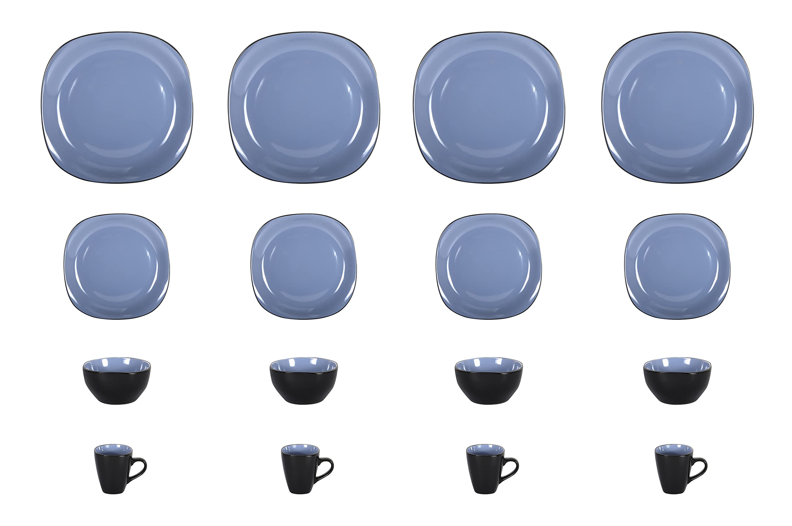 Stoneware Square Dinnerware Set,HW