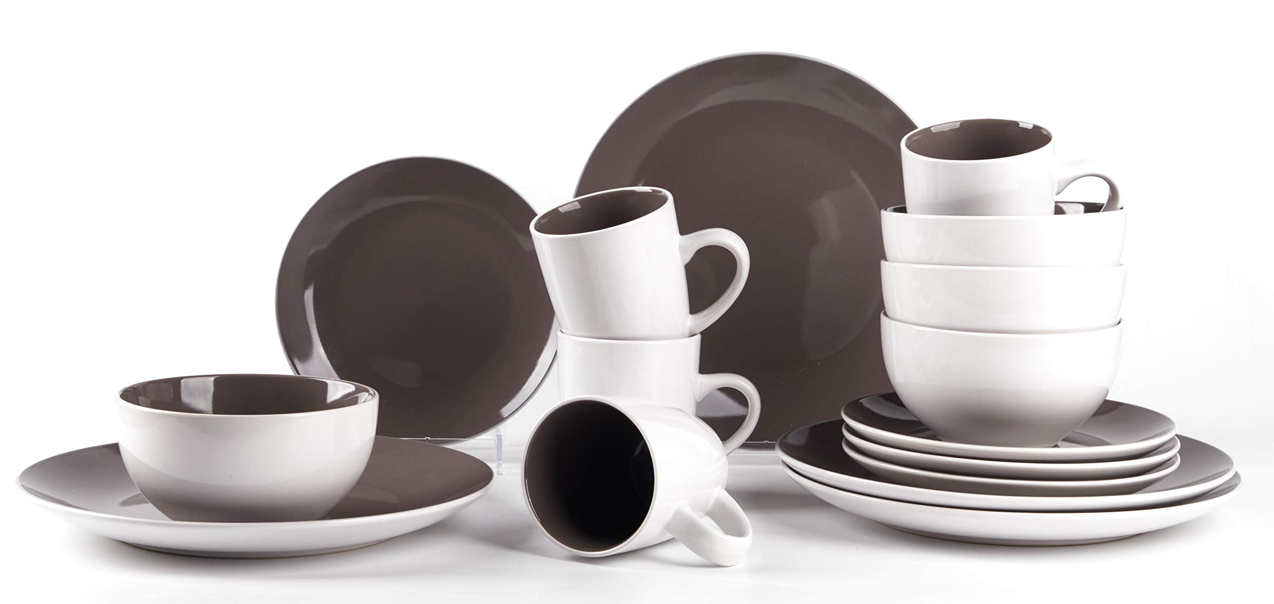 Stoneware Coupe Shape Dinnerware Set