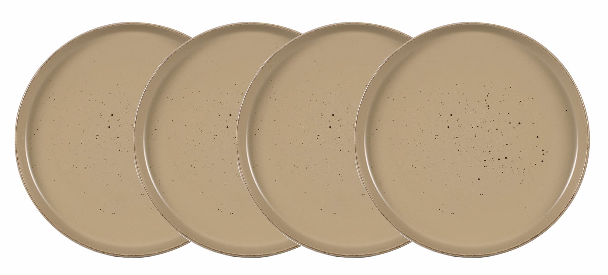 Nordic Rising-Rim Speckled Stoneware Dinnerware Set