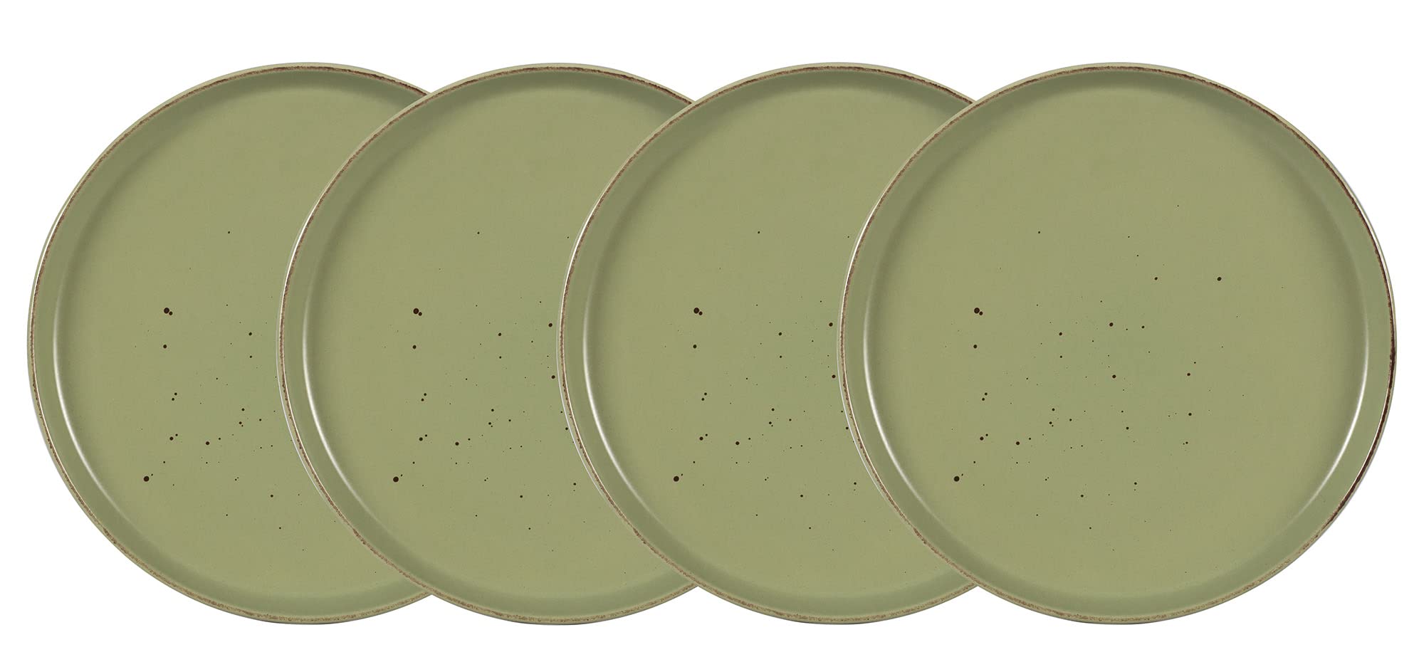 Nordic Rising-Rim Speckled Stoneware Dinnerware Set