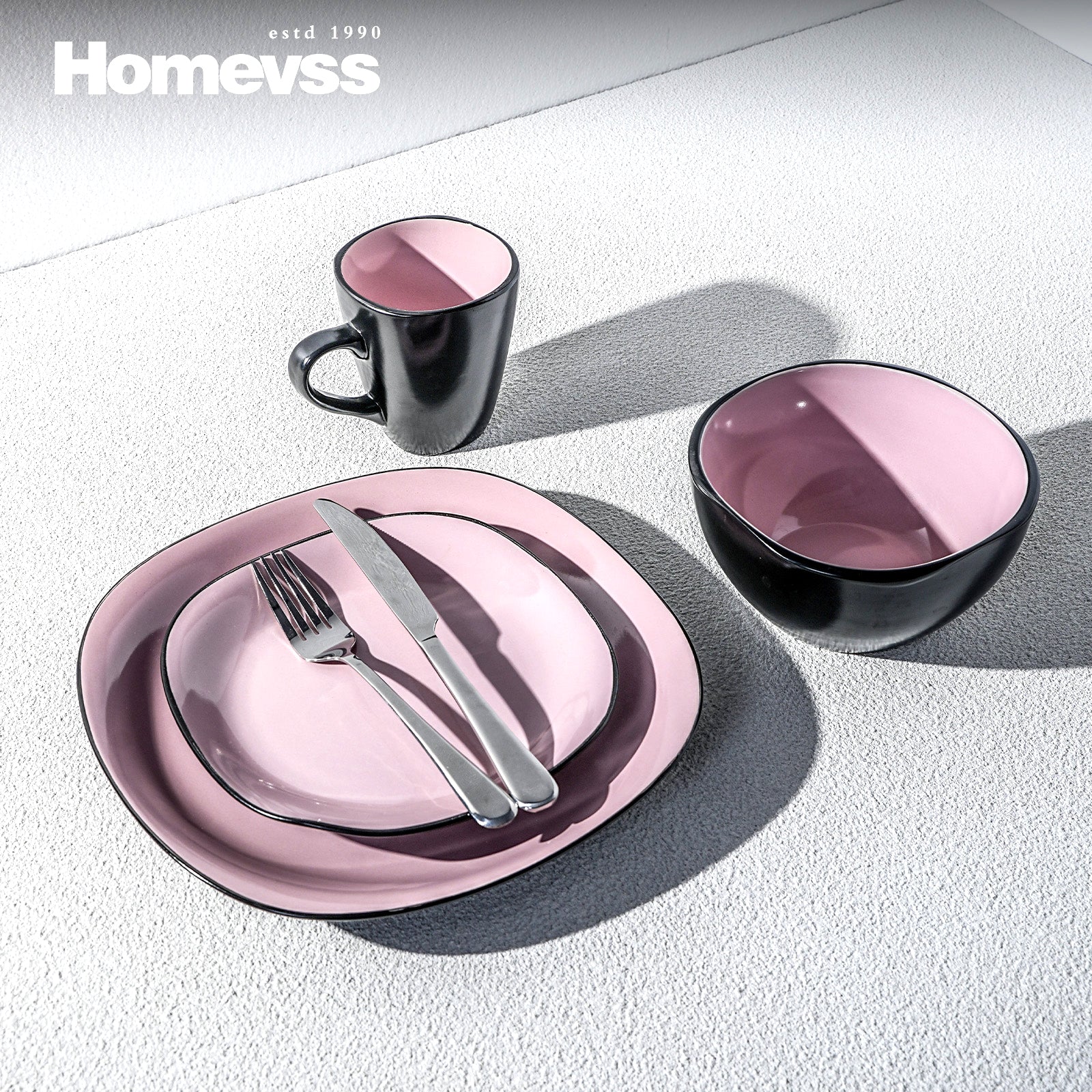 Stoneware Square Dinnerware Set