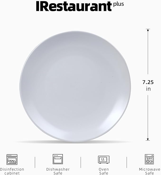 Commercial-Grade Stoneware Coupe Plates