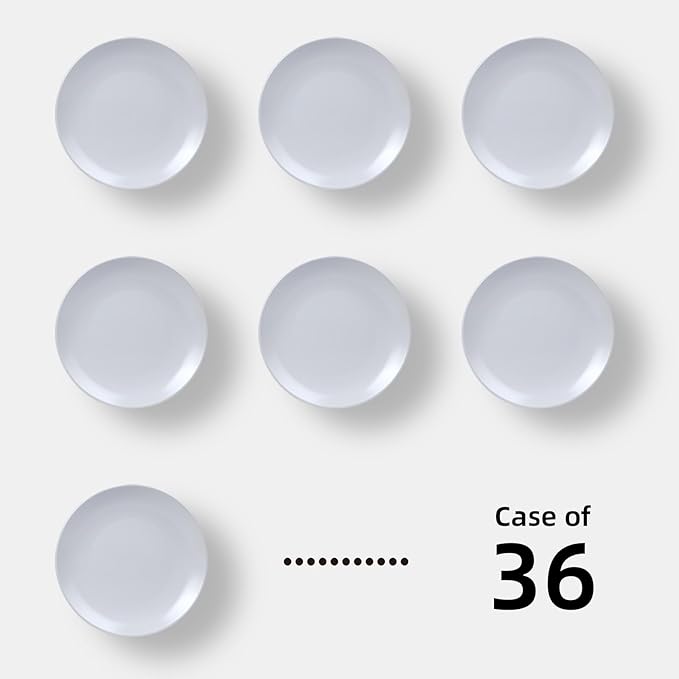 Commercial-Grade Stoneware Coupe Plates