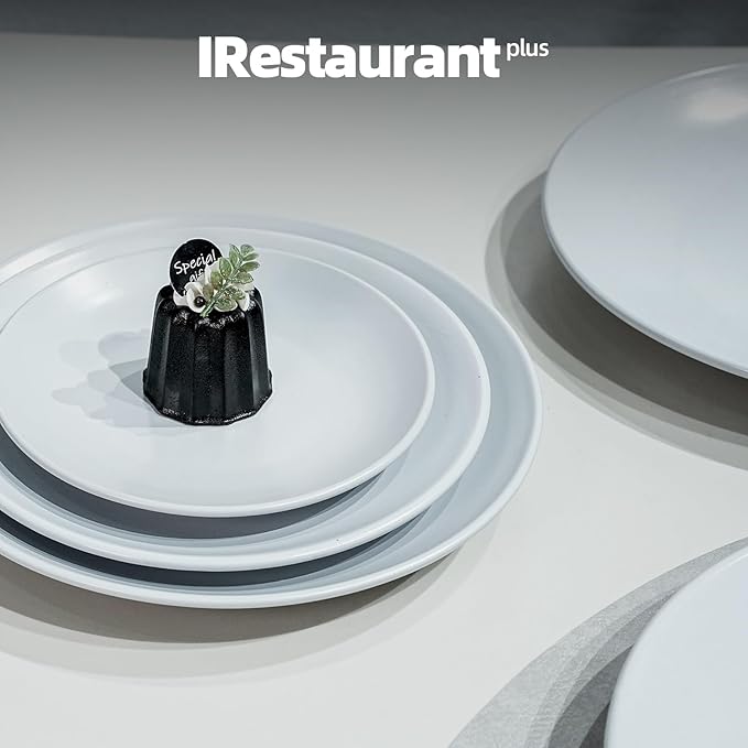Commercial-Grade Stoneware Coupe Plates