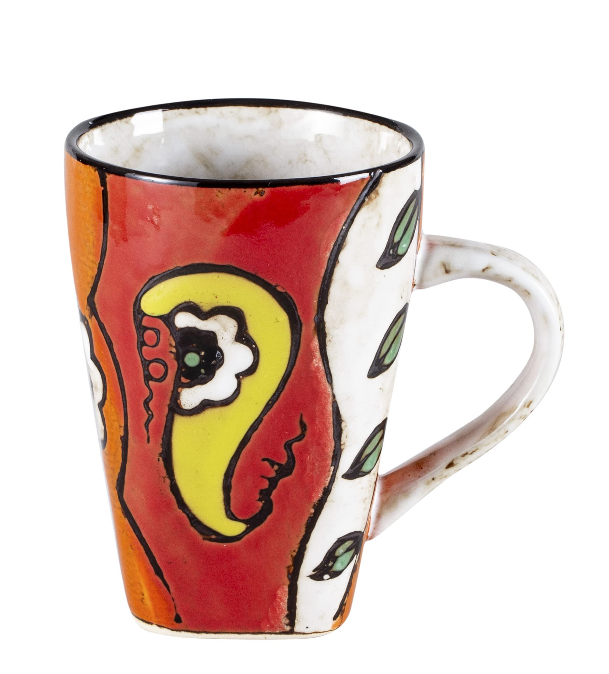Artisan Hand Painted Reactive-Glaze Stoneware Dinnerware Set