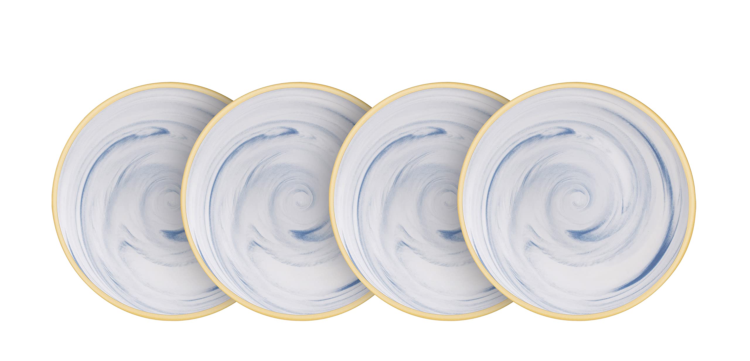 Artisan Marbled Fine China Dinnerware Set,Gold-Rim