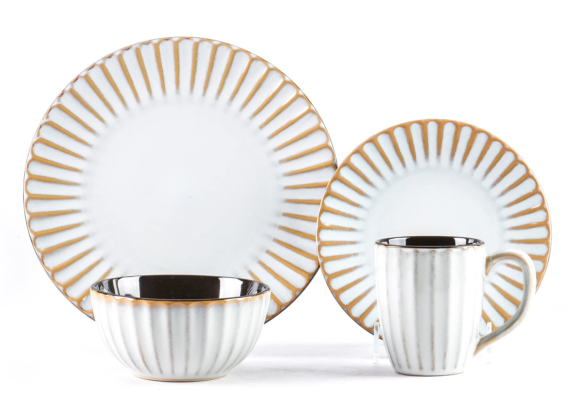 Osita Strip Stoneware Dinnerware Set