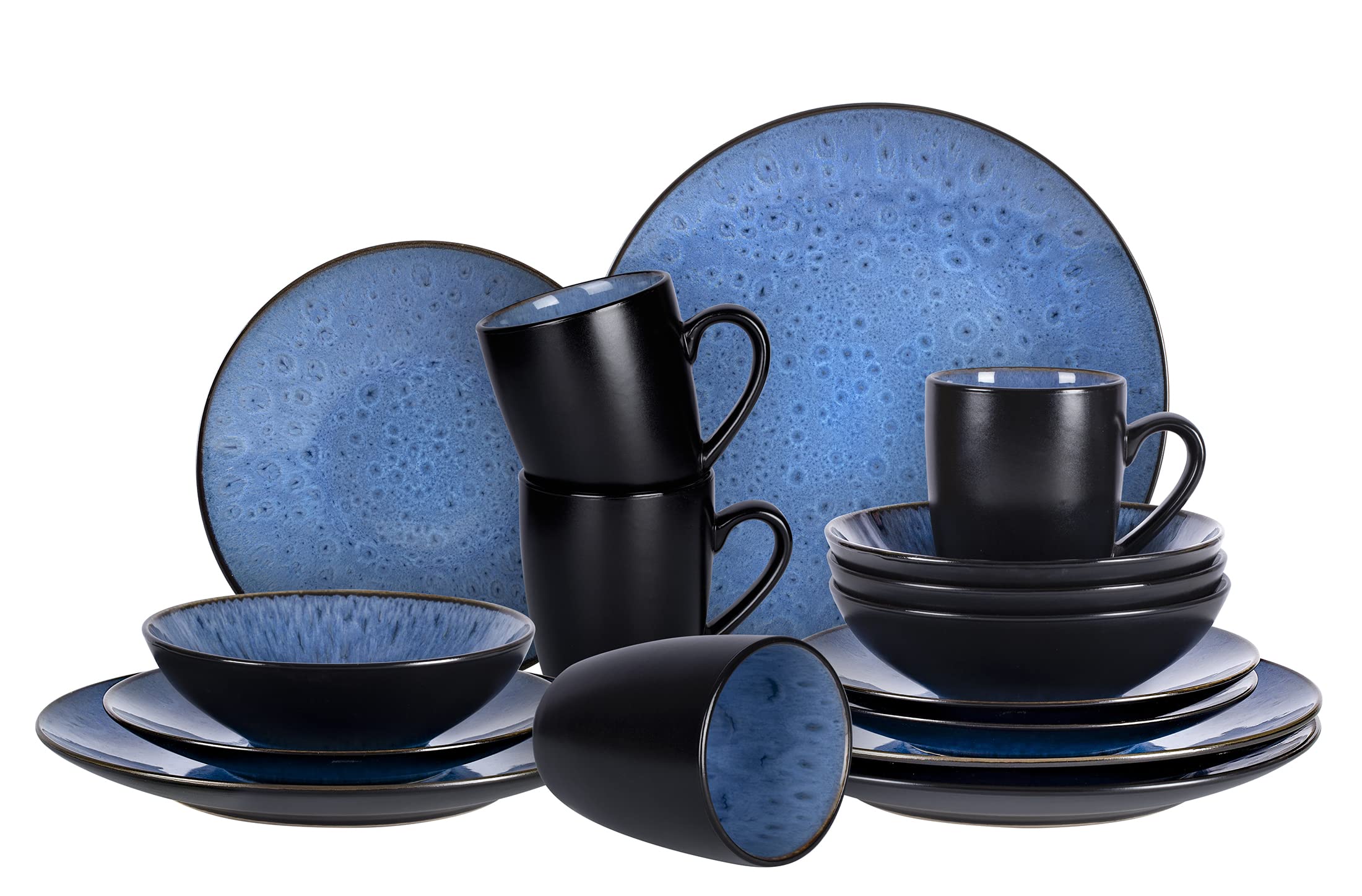 Reactive-Glaze Stoneware Dinnerware Set,HW