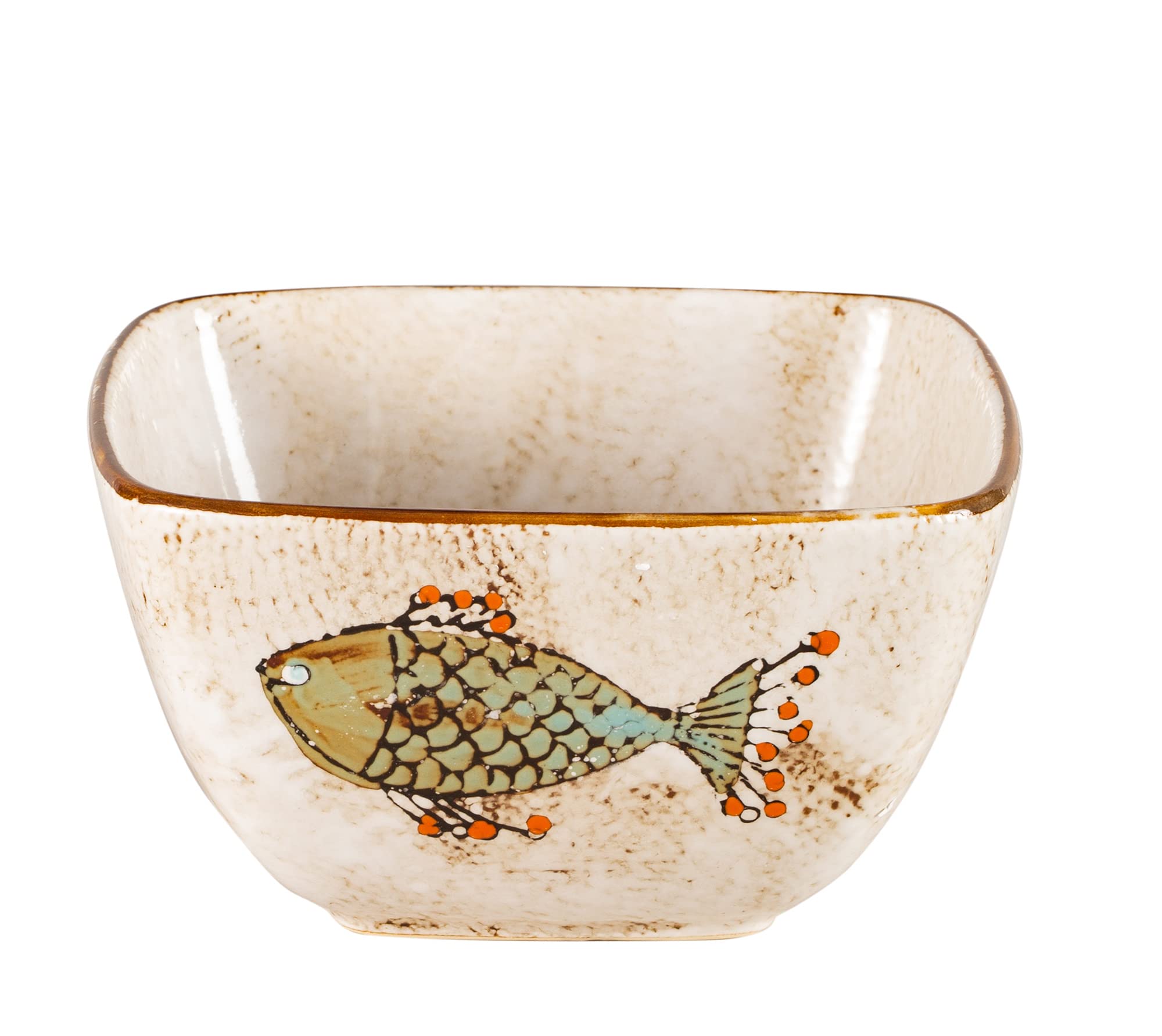 Artisan Hand Painted Reactive-Glaze Stoneware Dinnerware Set