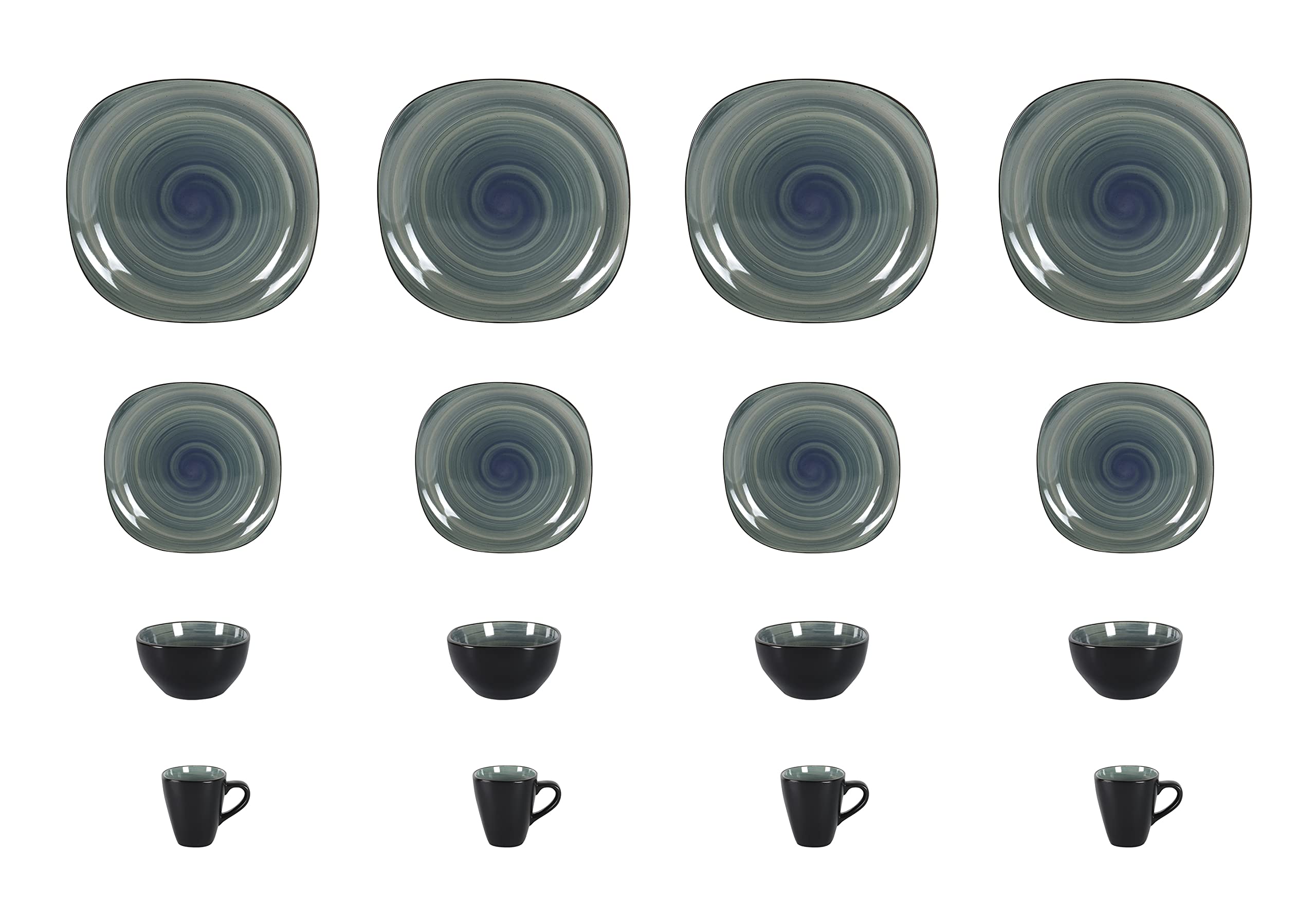 Stoneware Square Dinnerware Set,HW