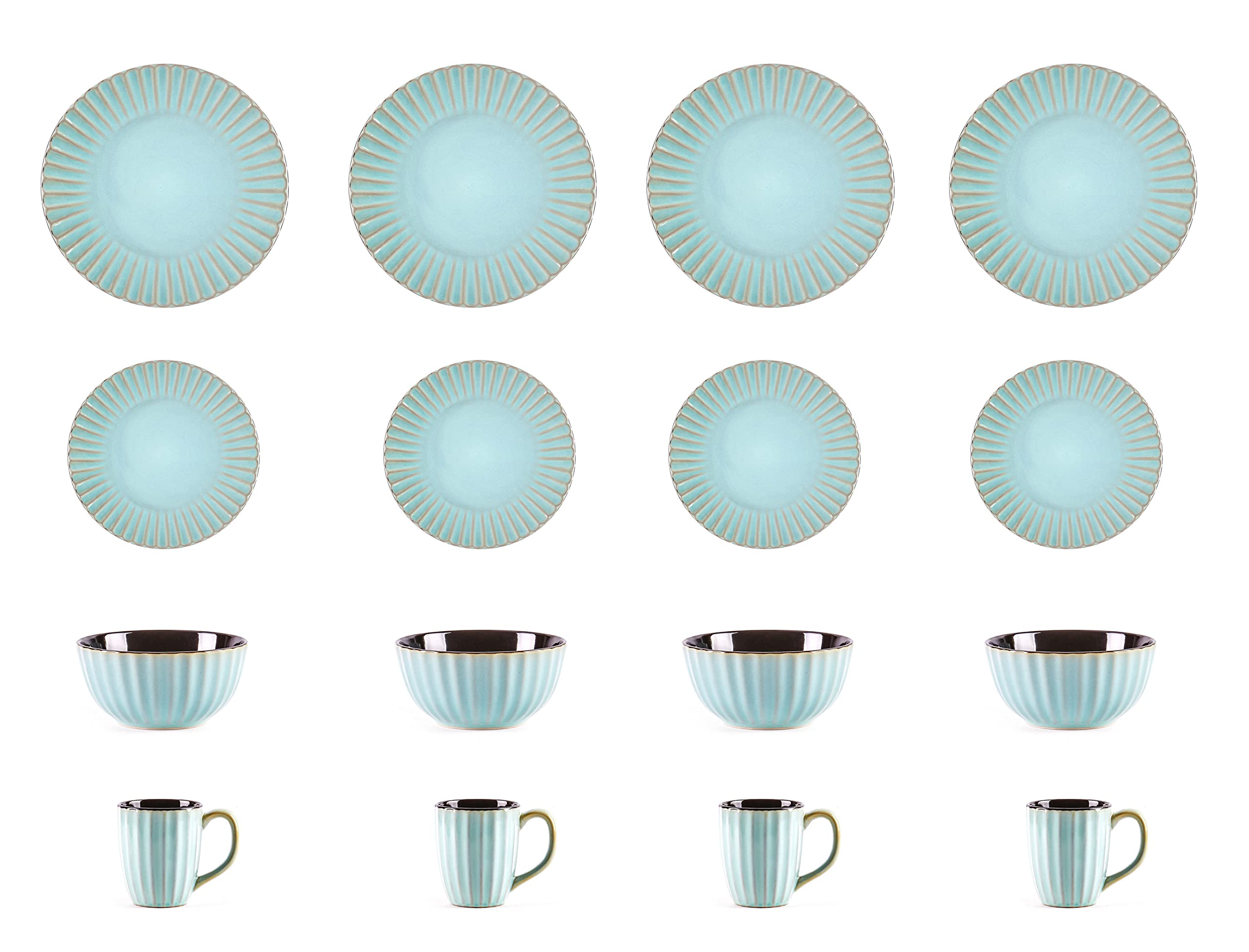 Osita Strip Stoneware Dinnerware Set