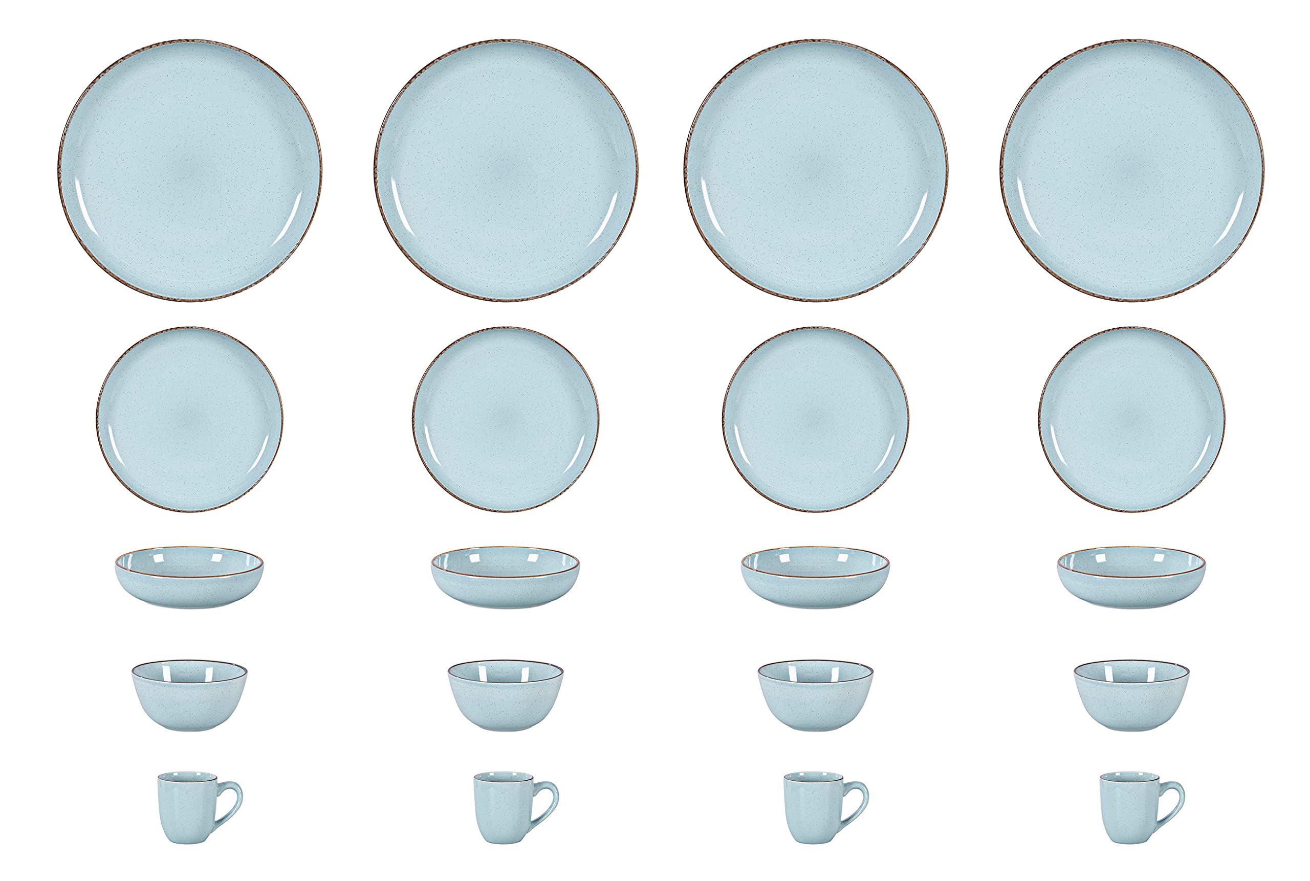 Euro-Nordic Speckled Stoneware Dinnerware Set