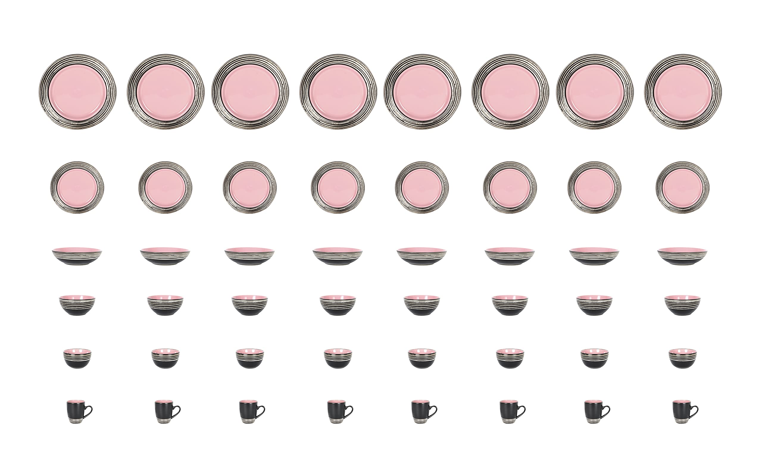 Stoneware Handcrafted Tree Bark Effected Glaze Dinnerware Set