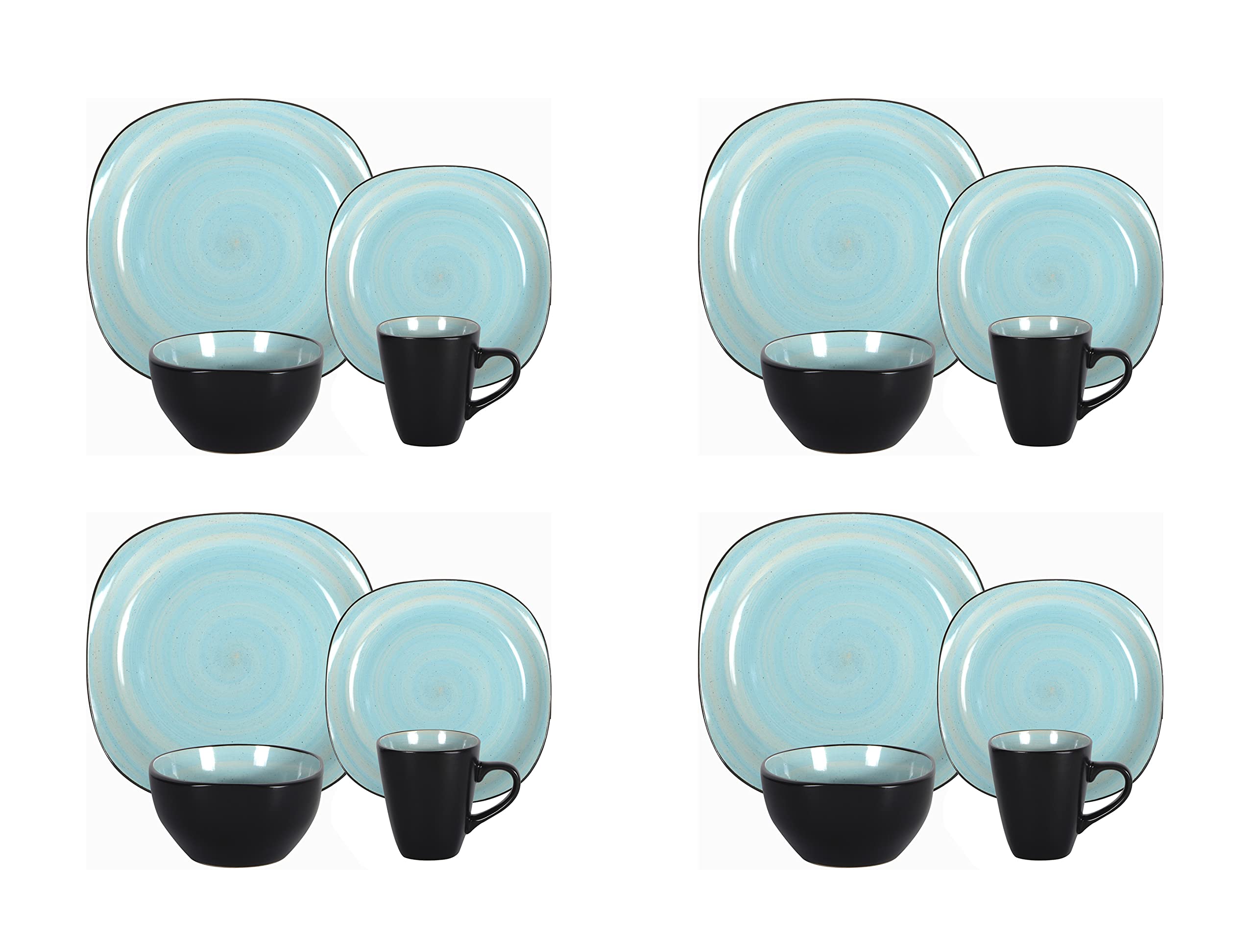 Stoneware Square Dinnerware Set,HW