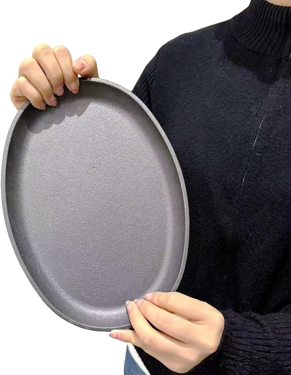 Pre-Seasoned Cast Iron Griddle Oval