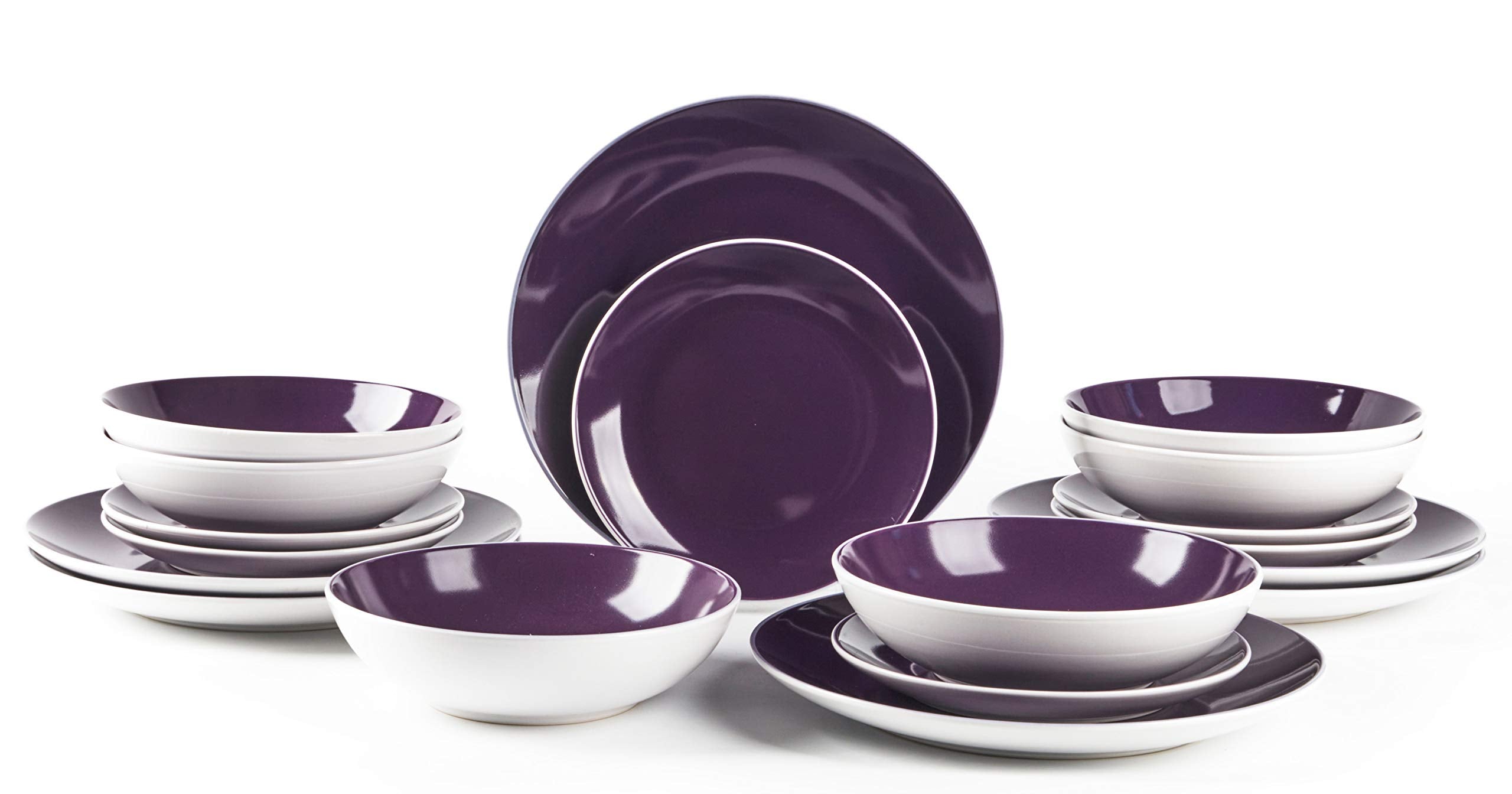 Stoneware Coupe Shape Dinnerware Set