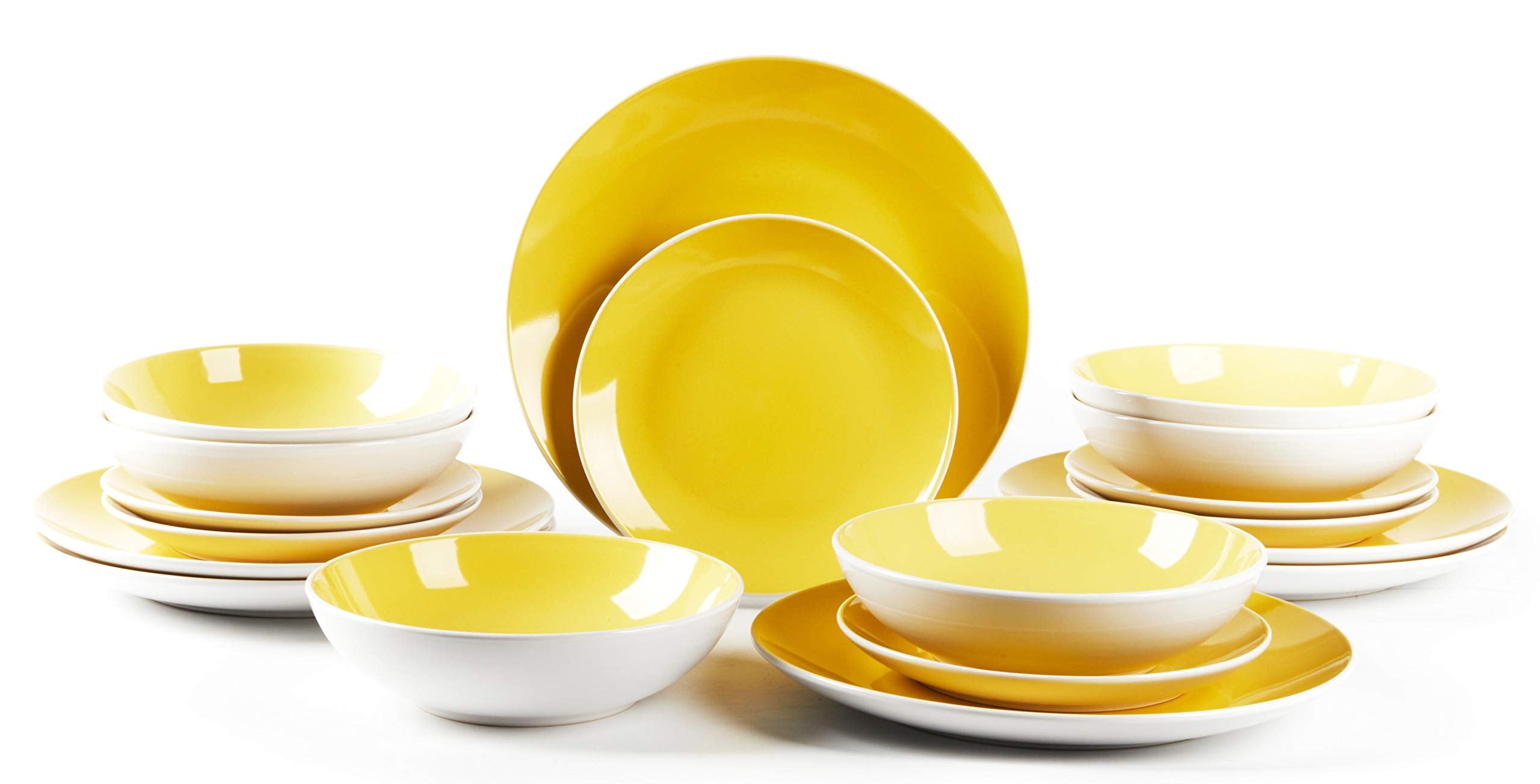 Stoneware Coupe Shape Dinnerware Set