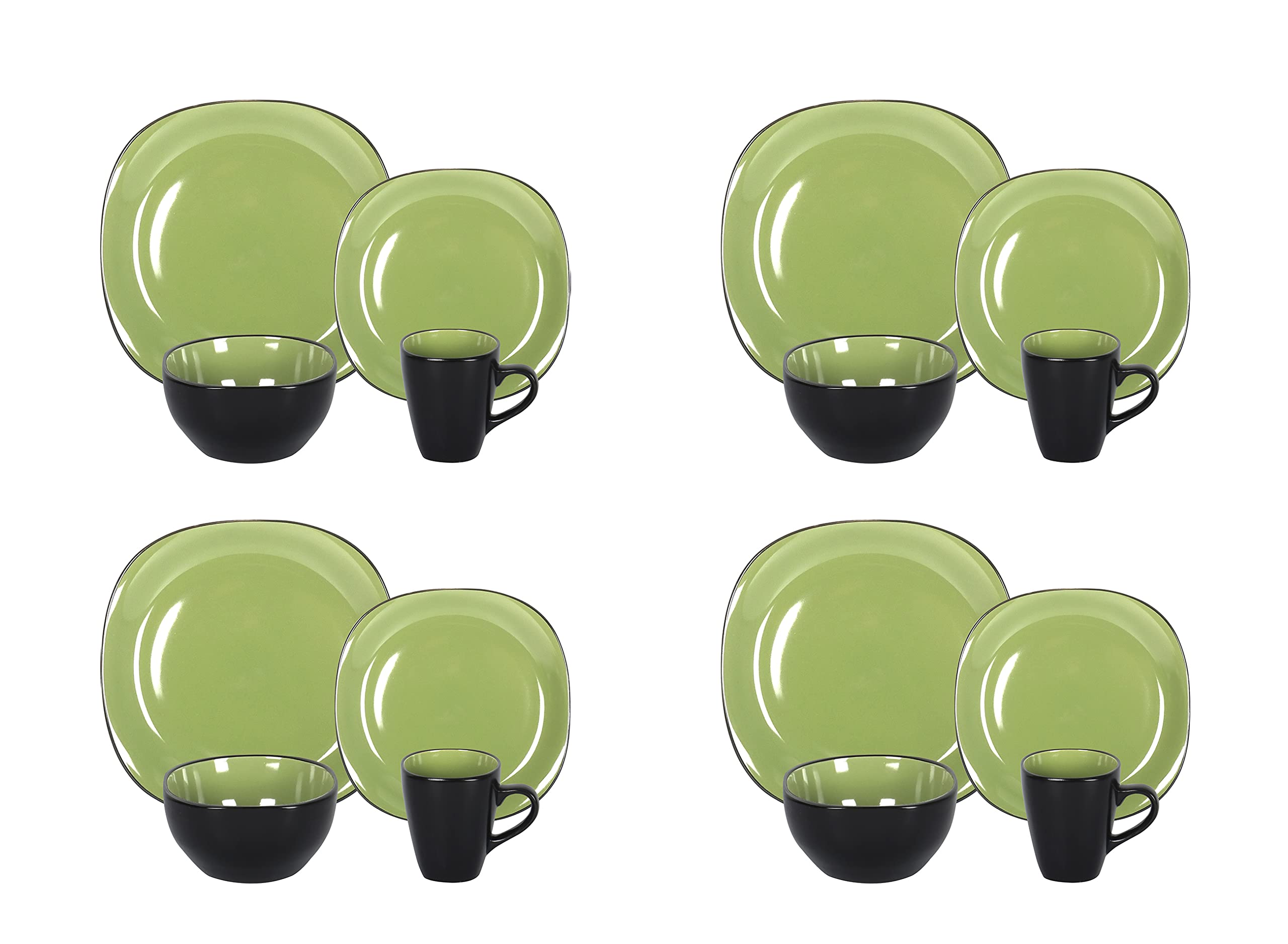 Stoneware Square Dinnerware Set,HW