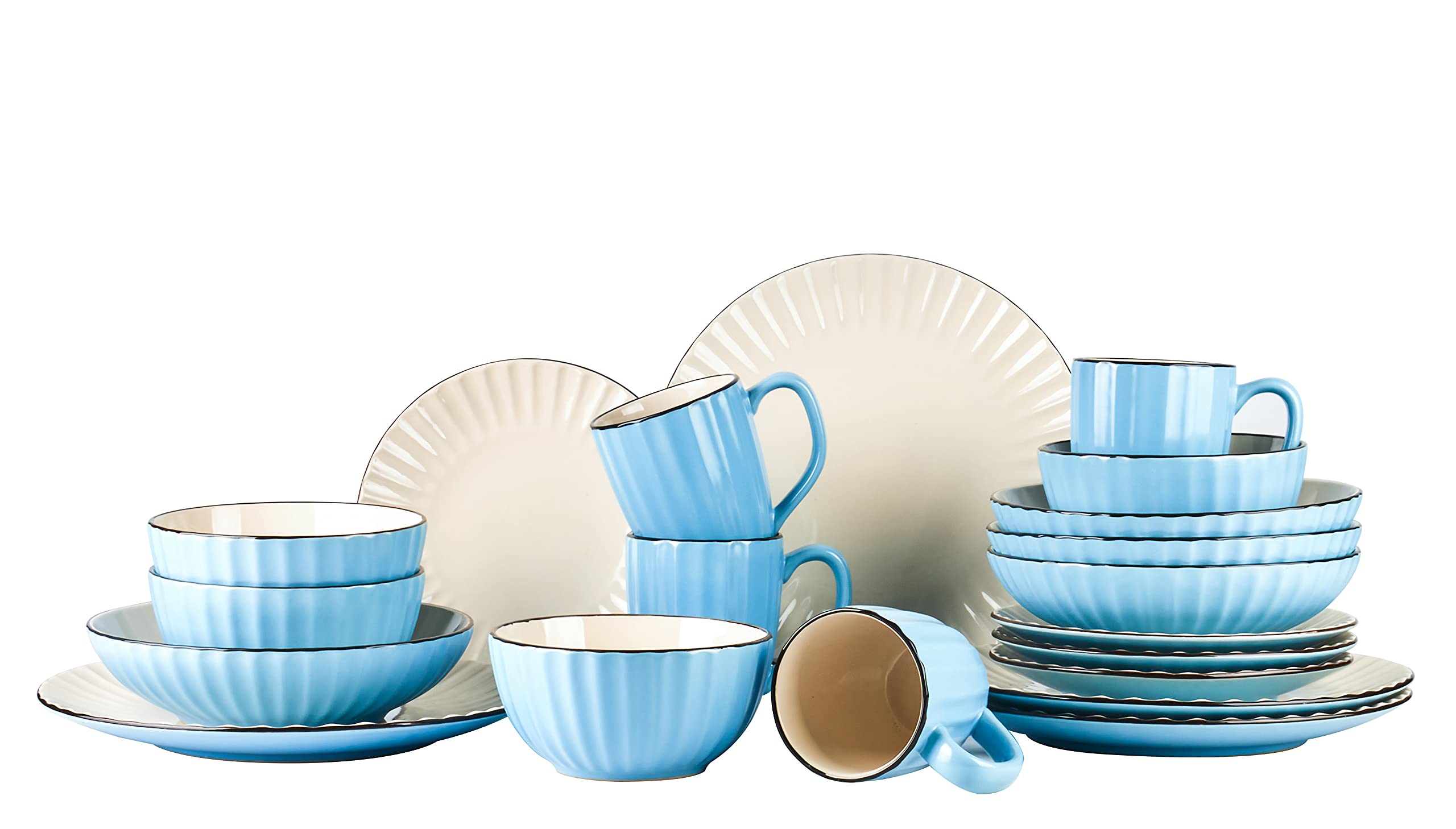 Osita Strip Stoneware Dinnerware Set