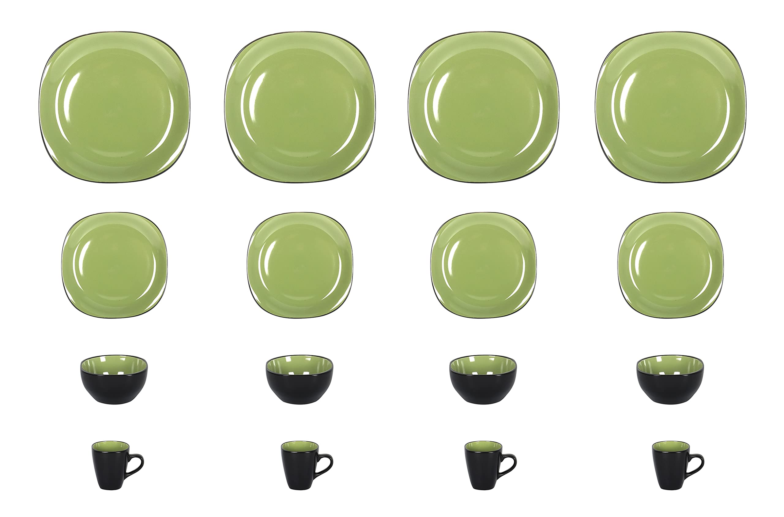 Stoneware Square Dinnerware Set,HW