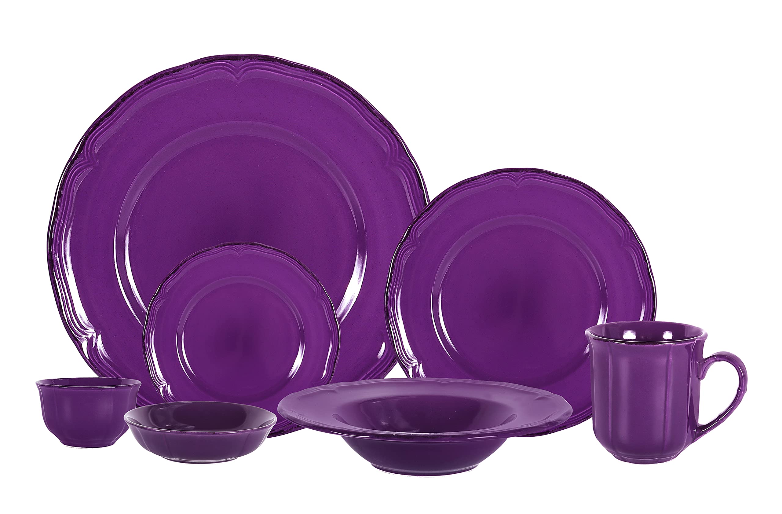 French Countryside Speckled Stoneware Dinnerware Set