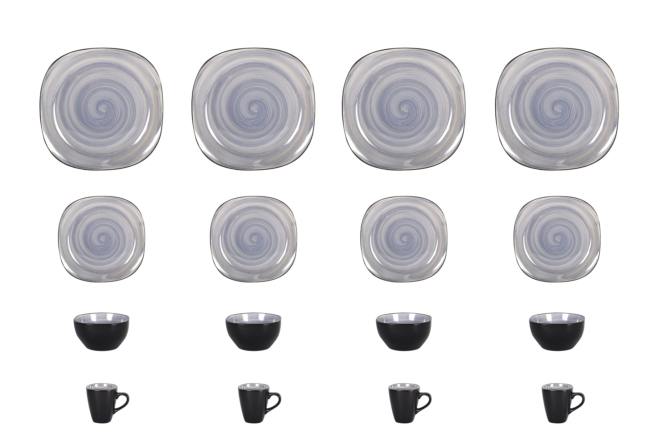 Stoneware Square Dinnerware Set,HW