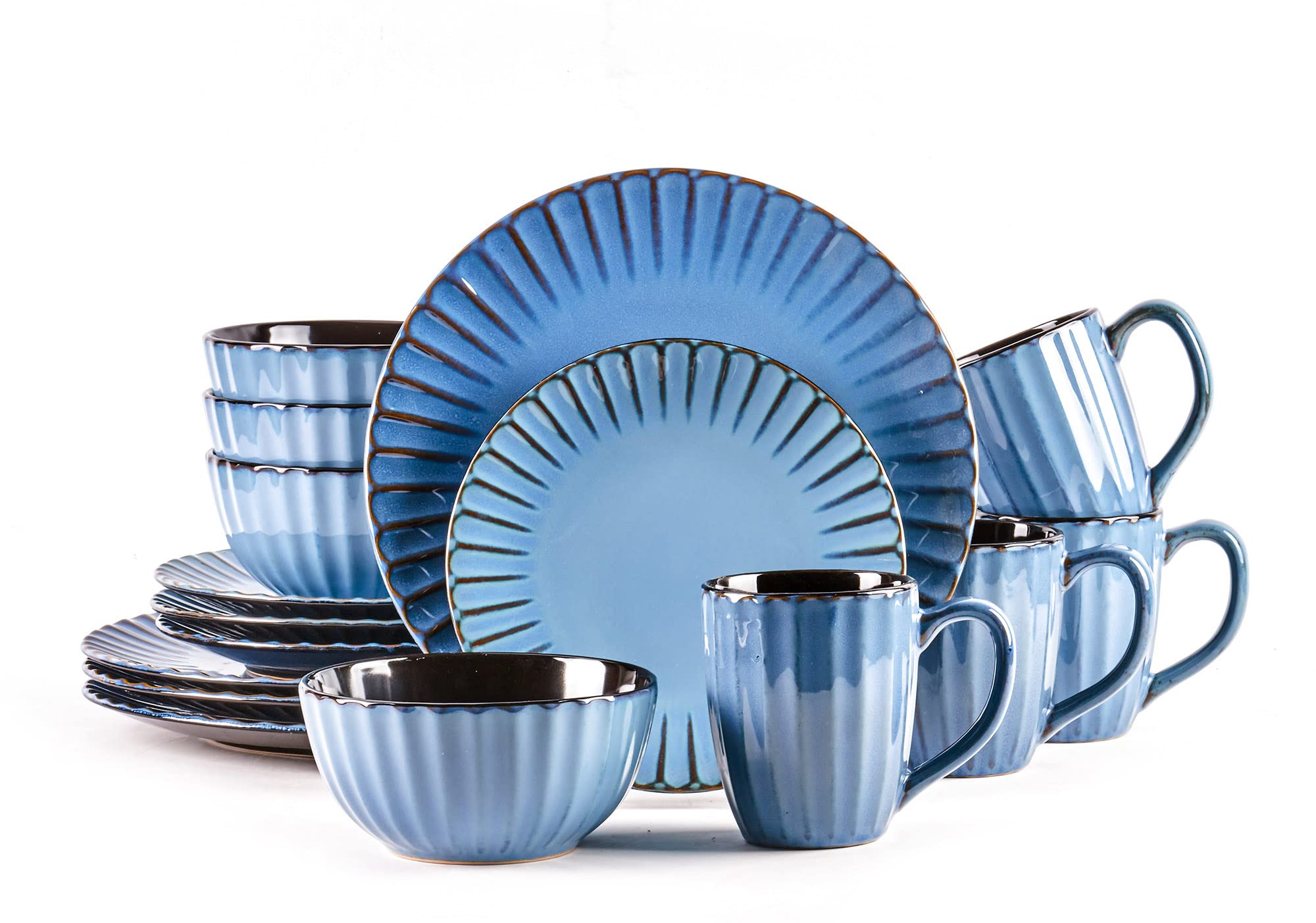 Osita Strip Stoneware Dinnerware Set