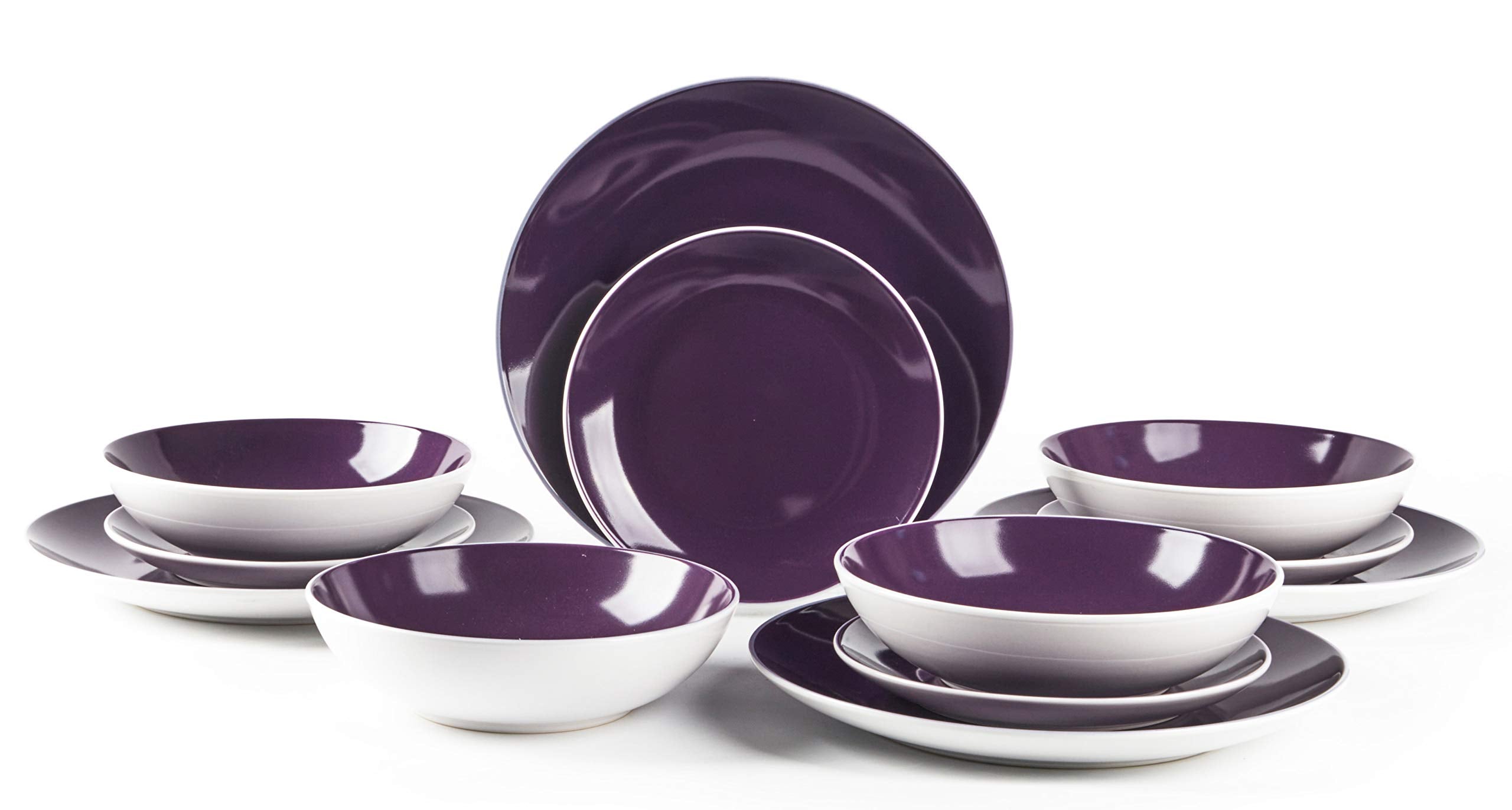 Stoneware Coupe Shape Dinnerware Set