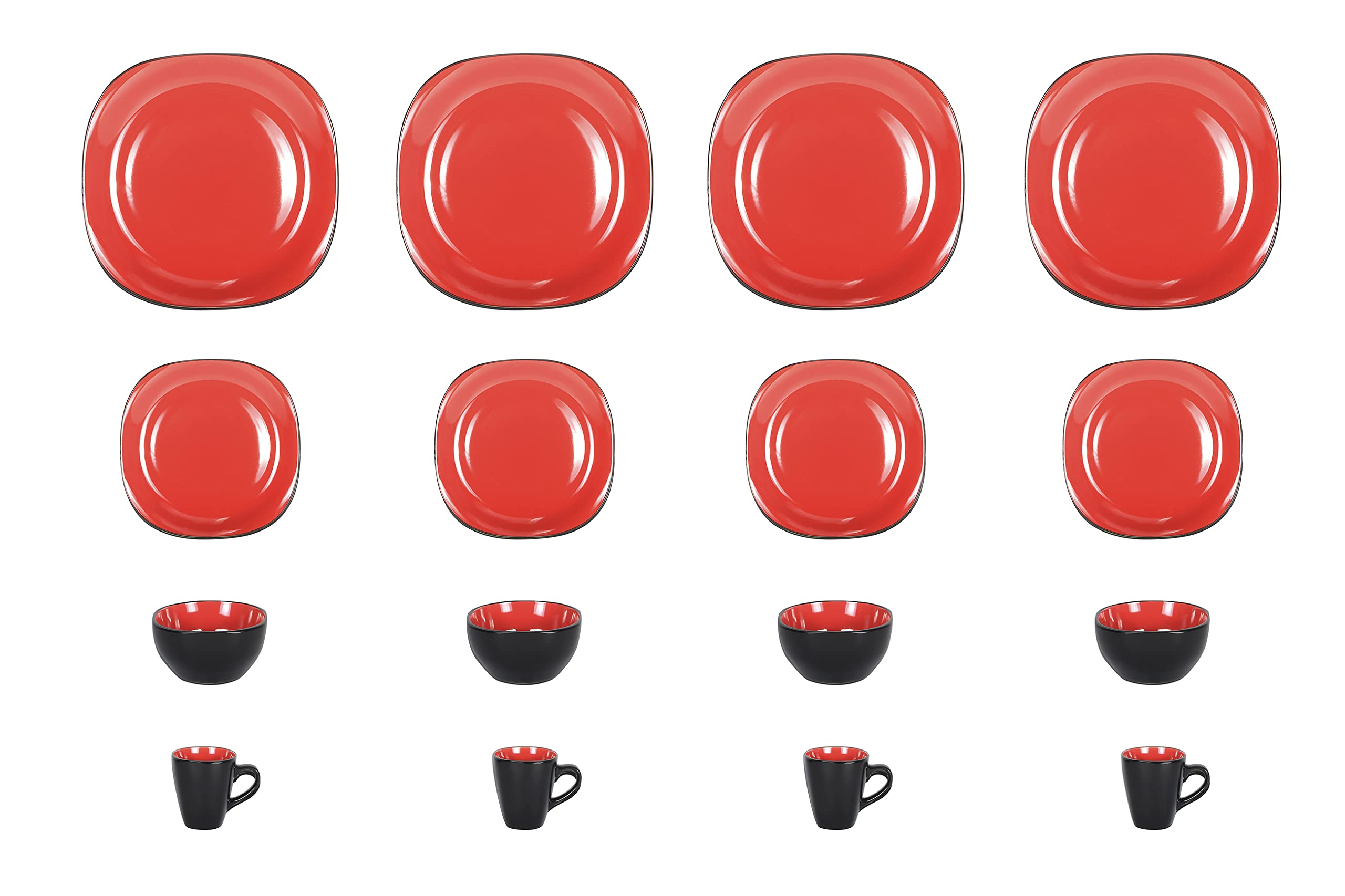 Stoneware Square Dinnerware Set,HW