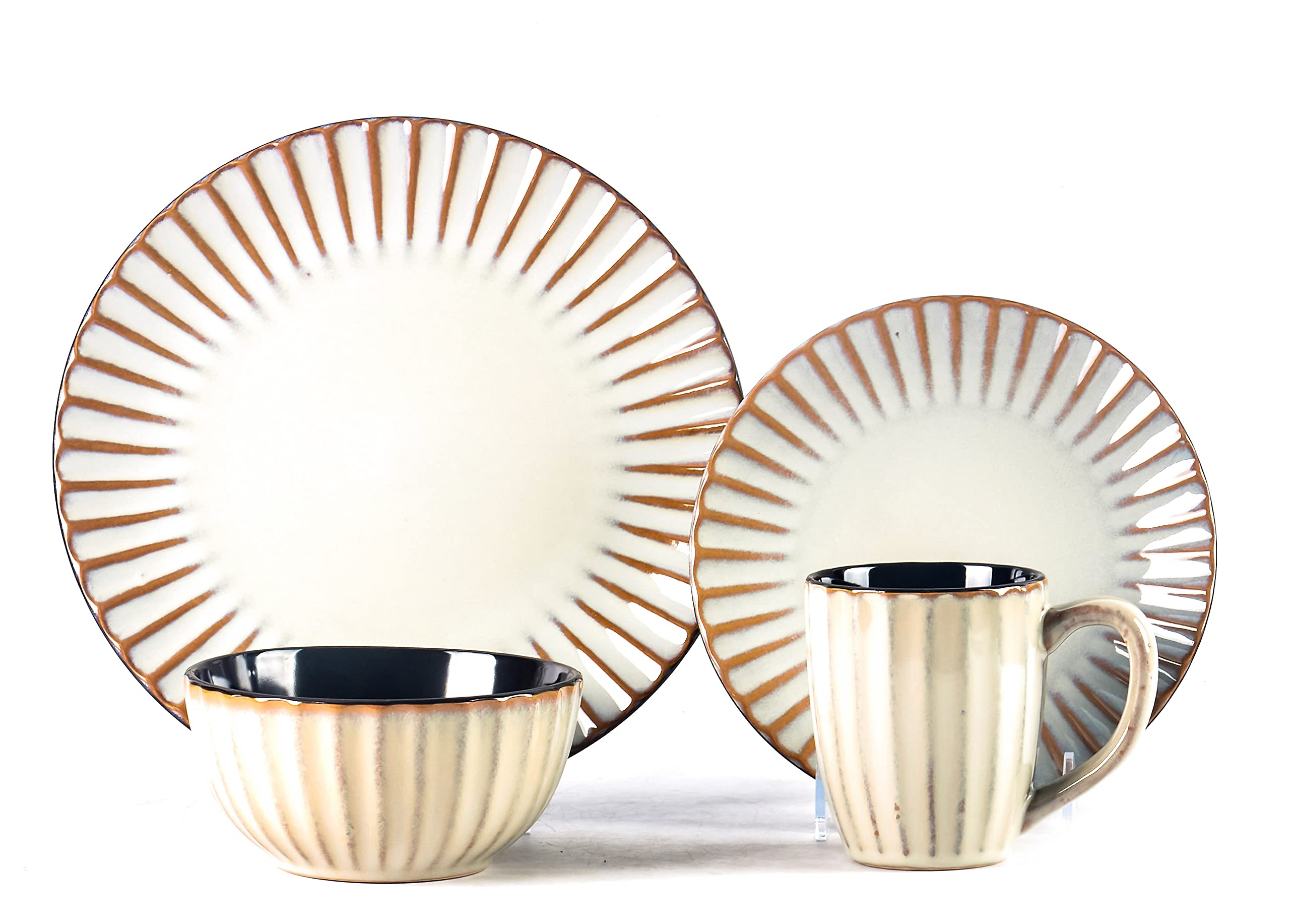 Osita Strip Stoneware Dinnerware Set