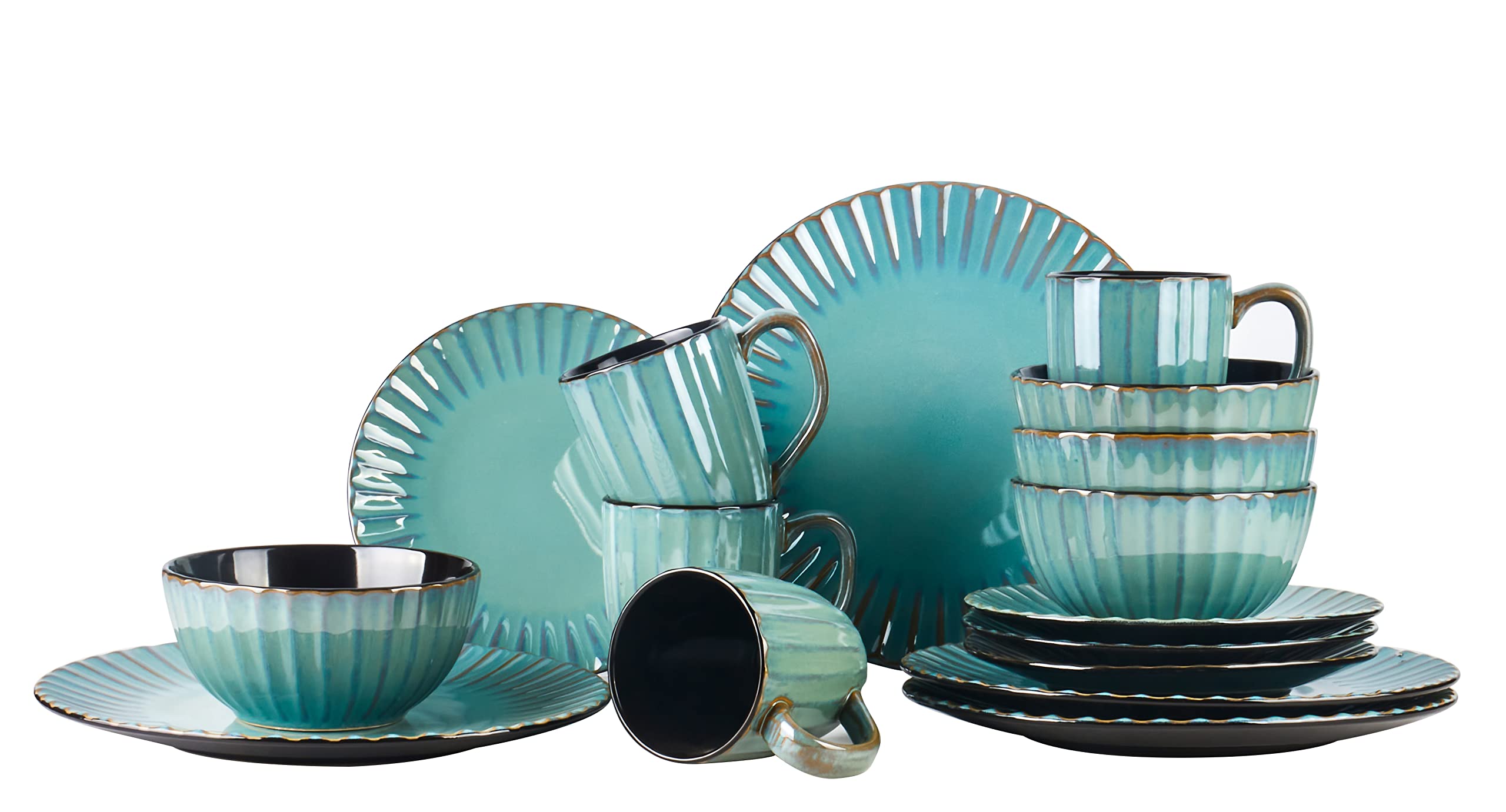 Osita Strip Stoneware Dinnerware Set
